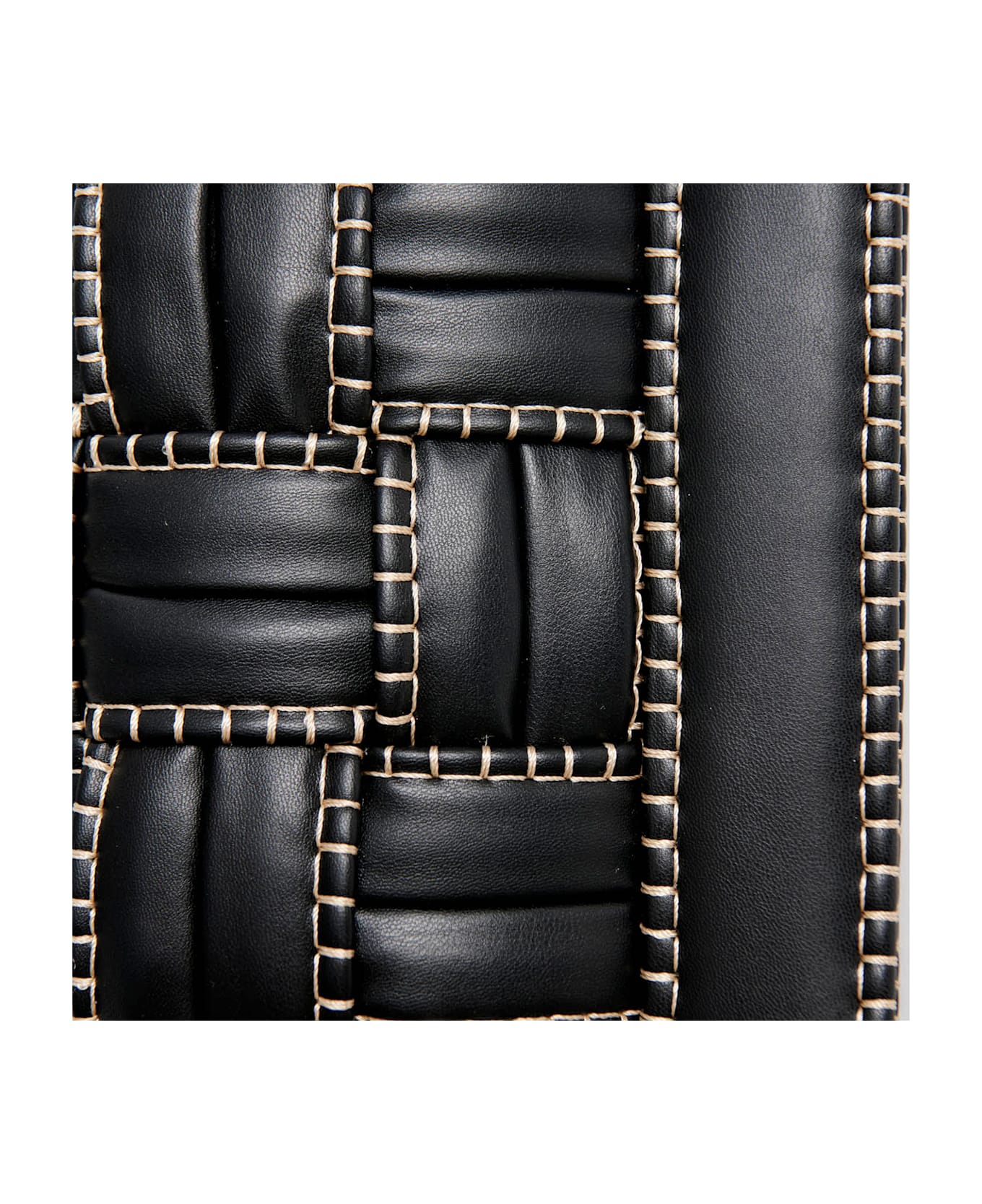 THEMOIRè Bios Trim Vegan Fabric Bag - Black