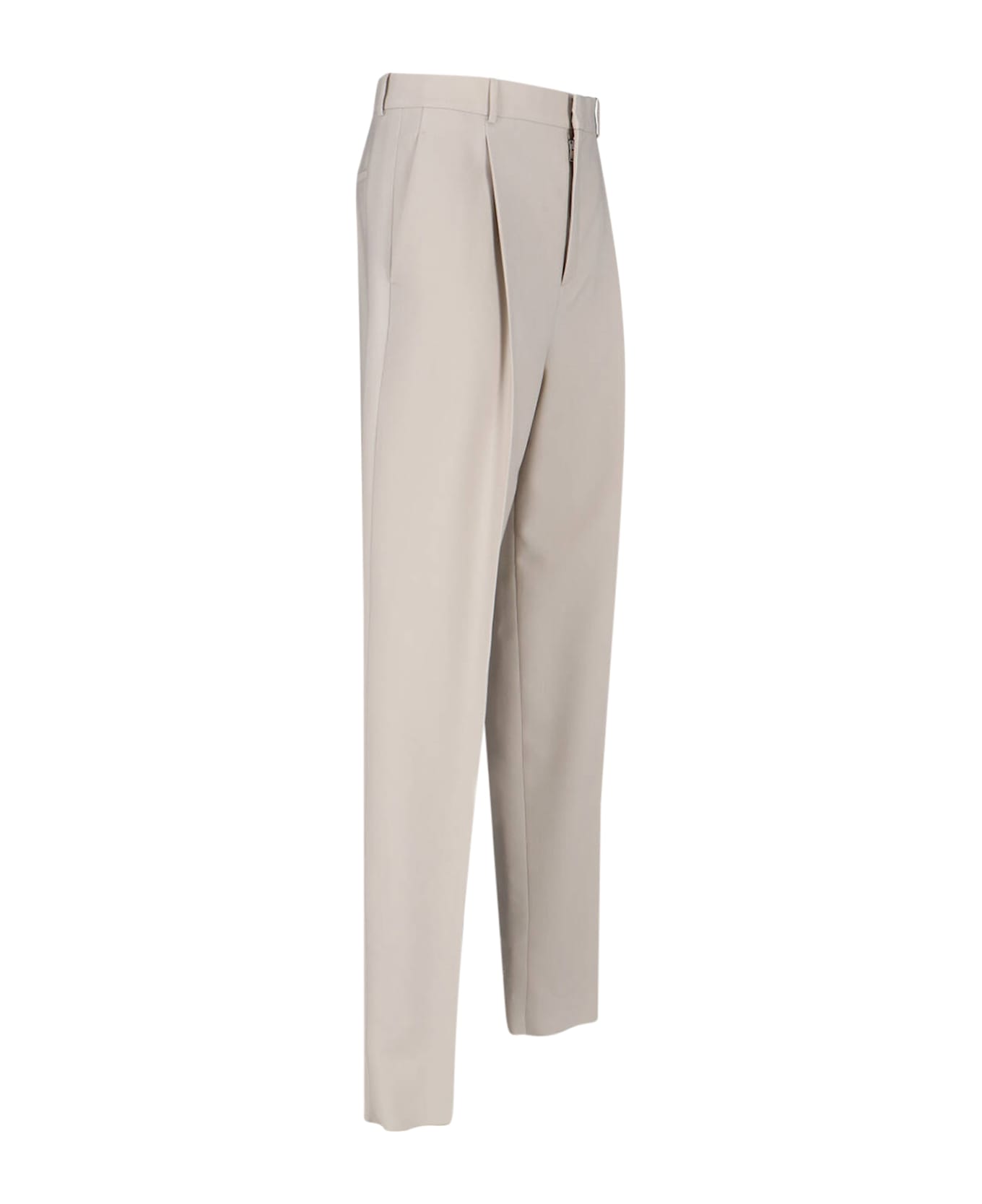 Saint Laurent Straight Pants - BEIGE