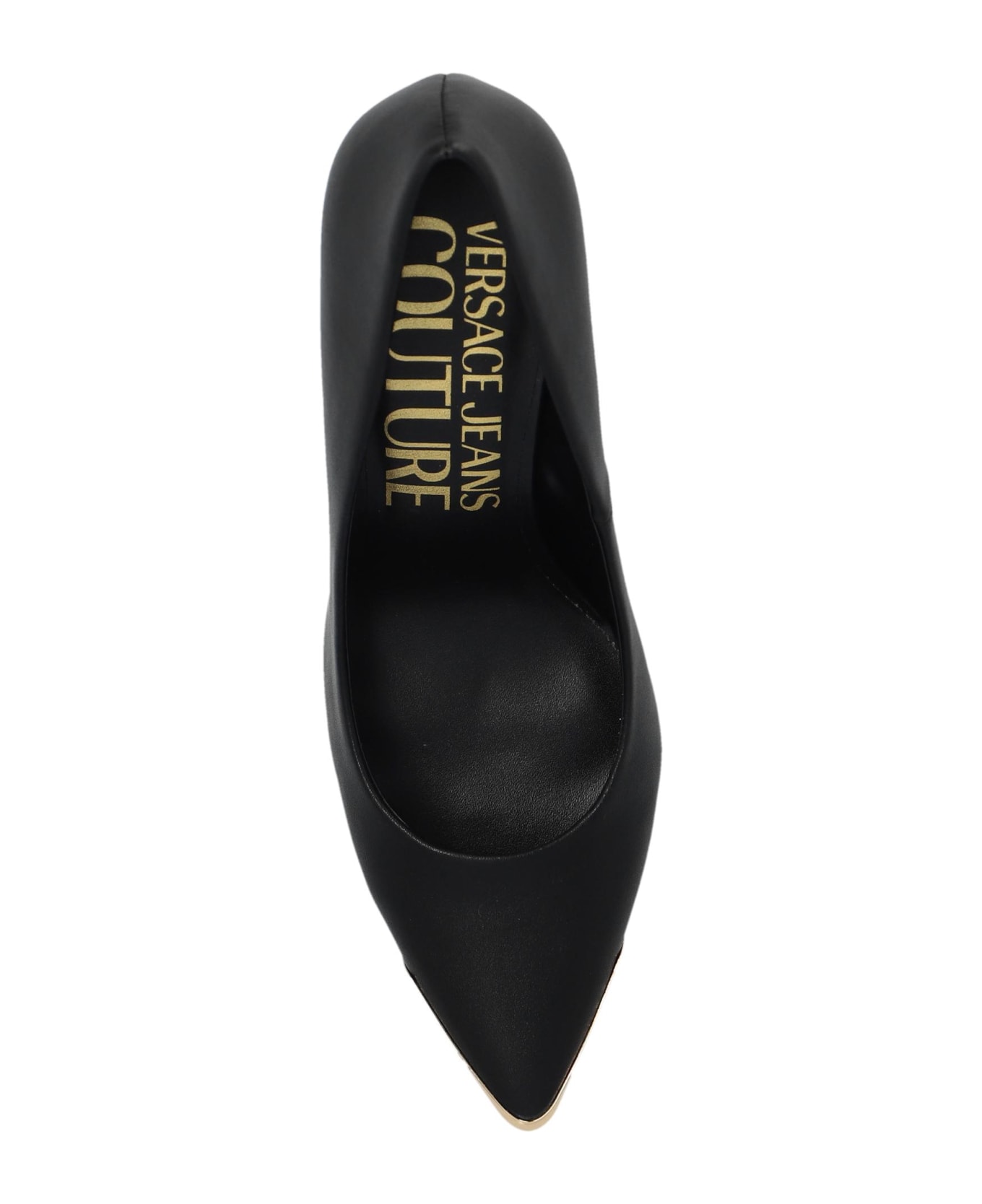 Versace Jeans Couture Leather Pumps - Black ハイヒール