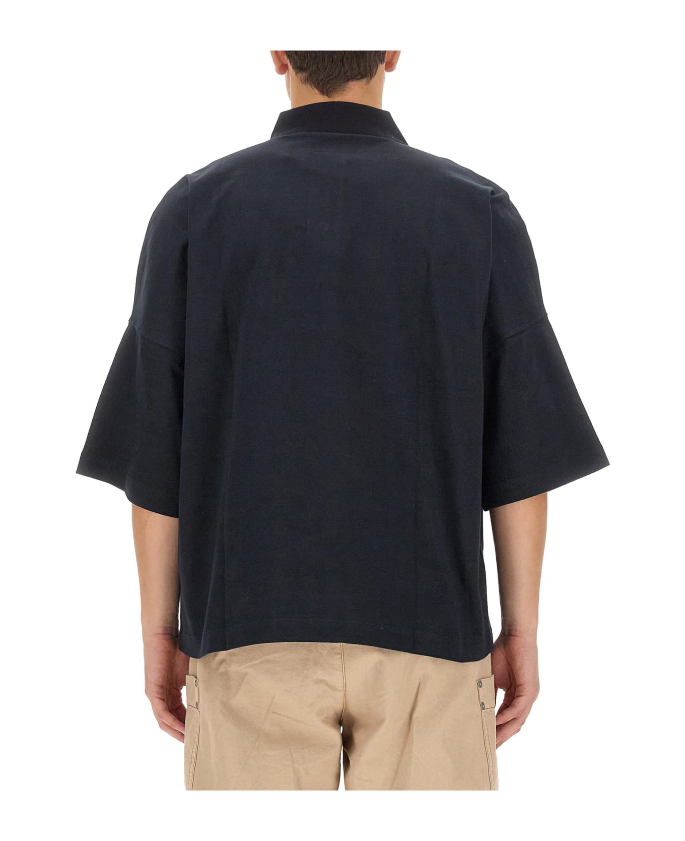 Palm Angels Cotton Sartorial Tape Polo Shirt - BLU