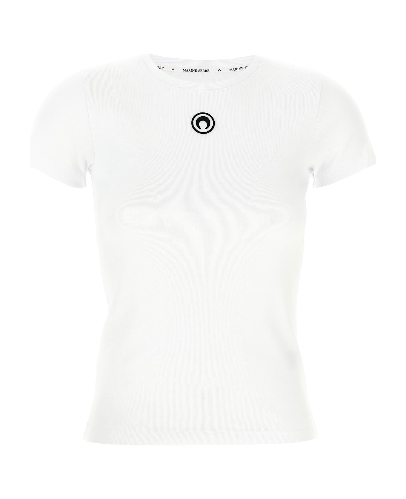 Marine Serre 
moon Logo
 T-shirt - White/Black