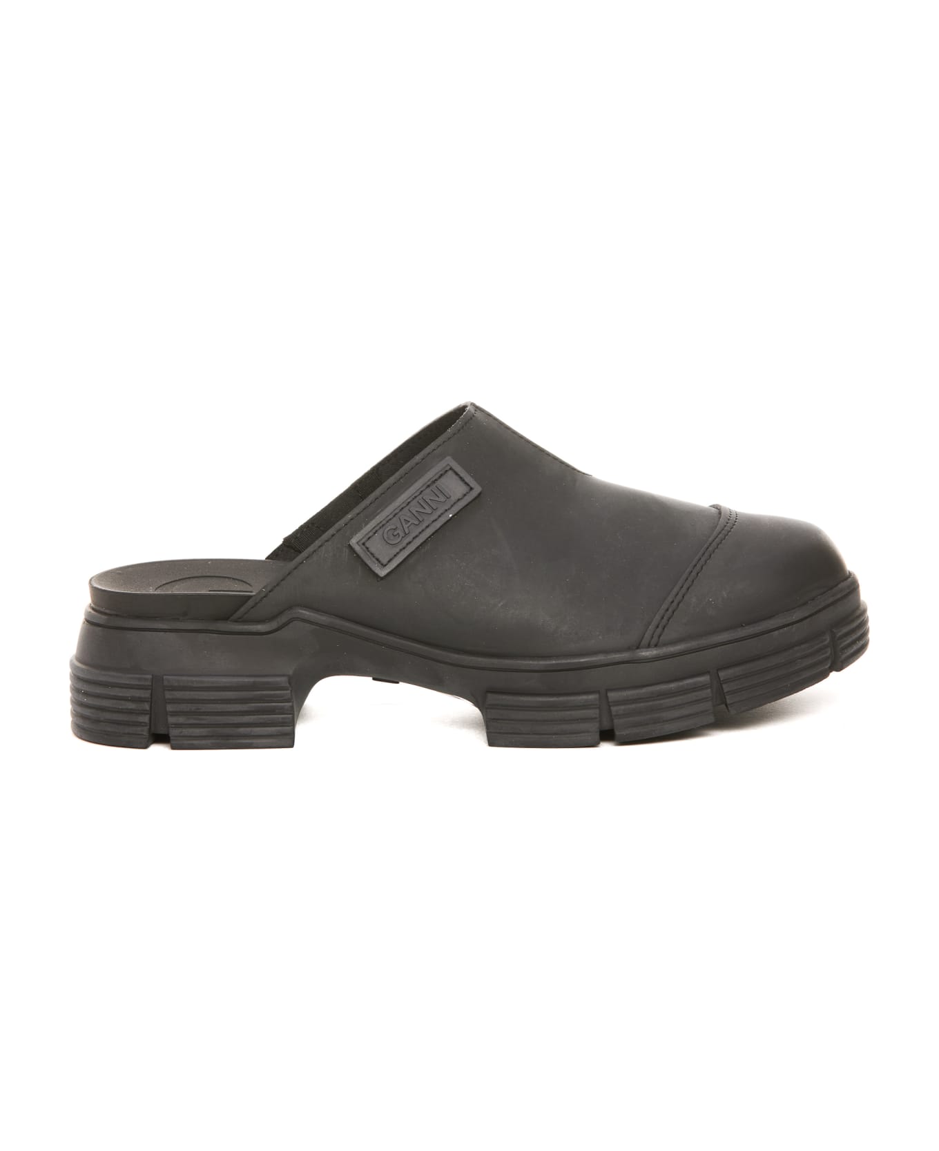 Ganni Recycled Rubber Clog - Nero