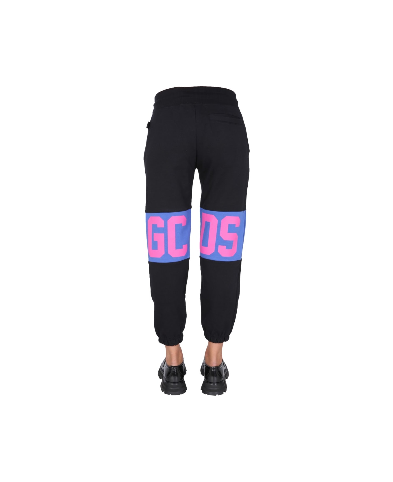 GCDS Pantalone Jogging Con Logo - BLACK