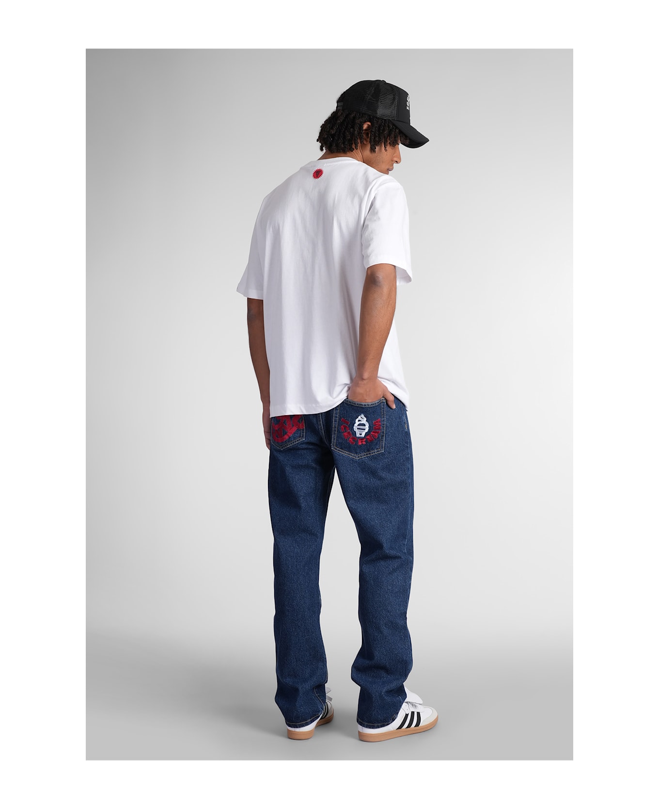 Icecream Jeans In Blue Cotton - blue
