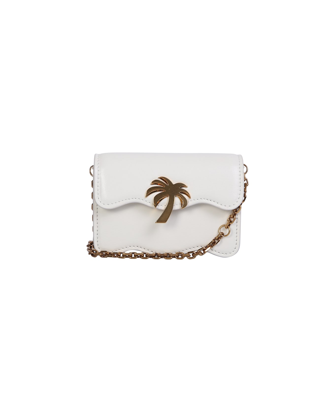 Palm Angels Logo Belt Bag White/gold - White