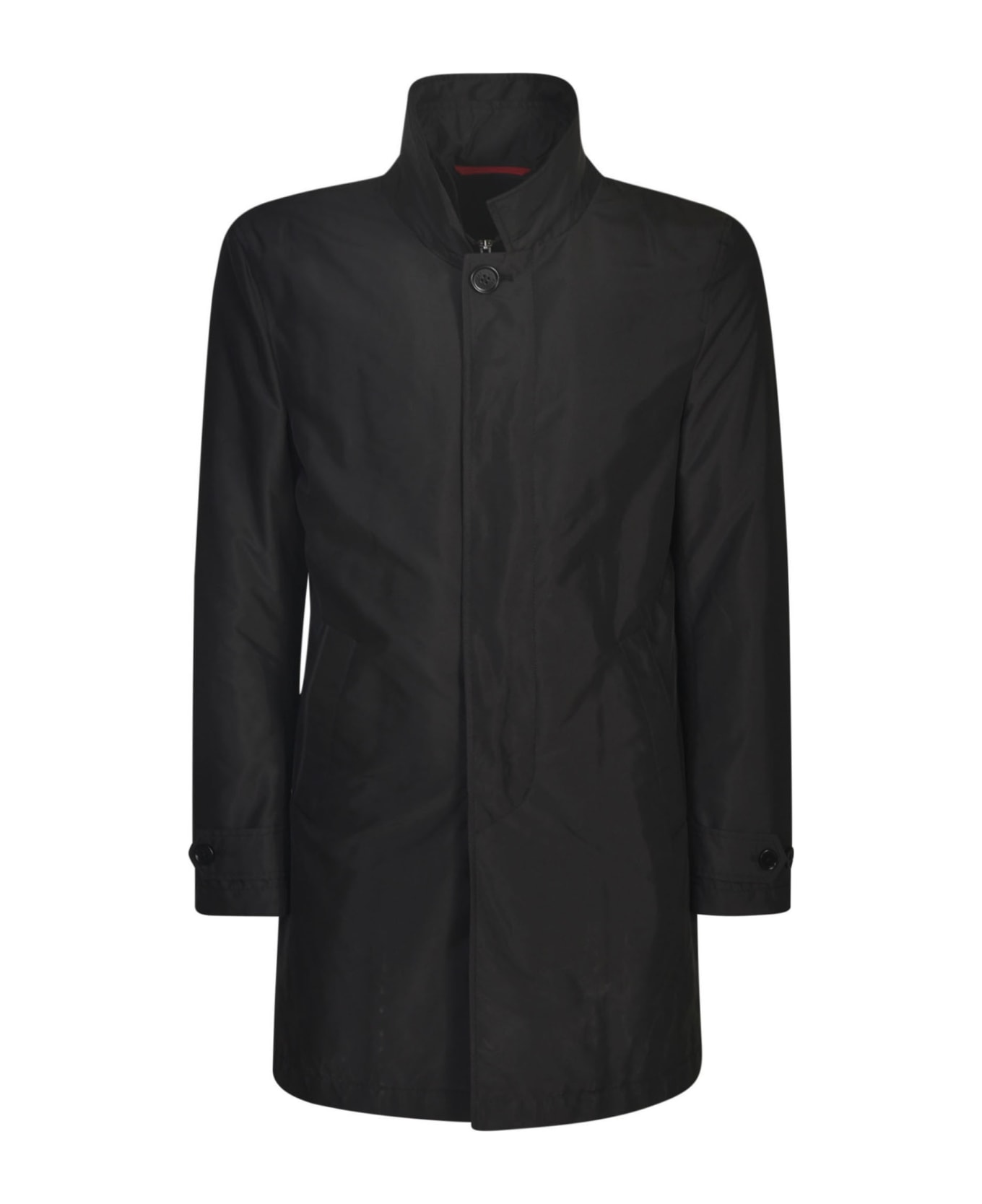 Fay Concealed Straight Parka - Black