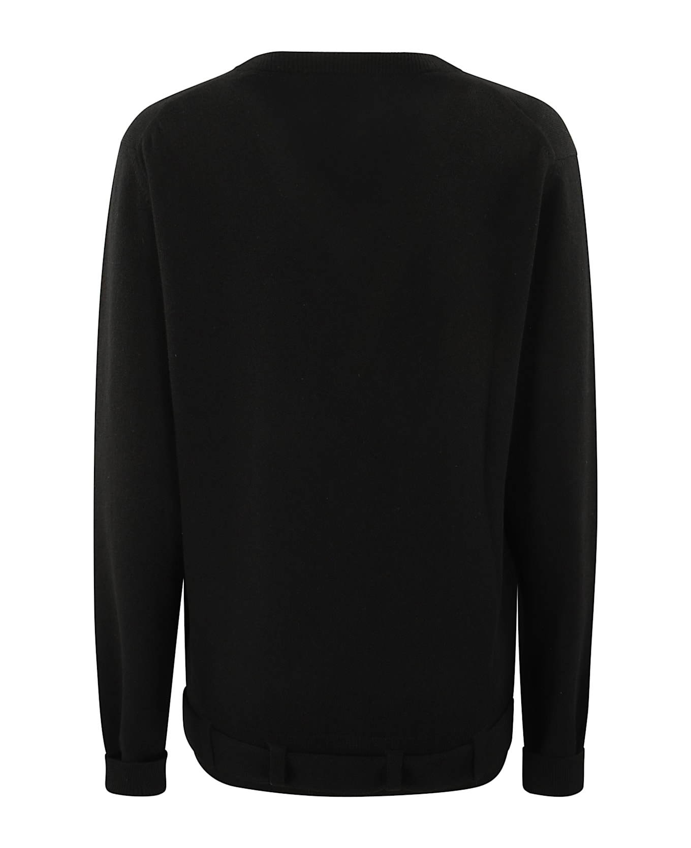 Random Identities Men Belted Cashmere Sweater Knit - BLACK