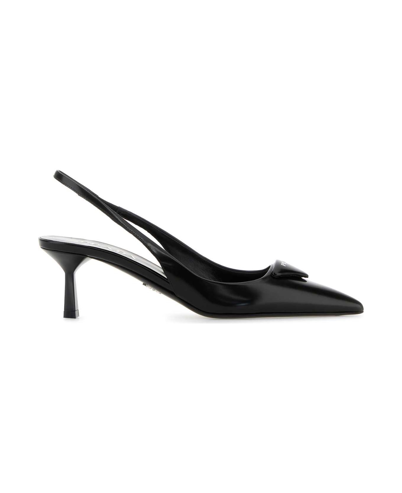 Prada Black Leather Pumps - NERO