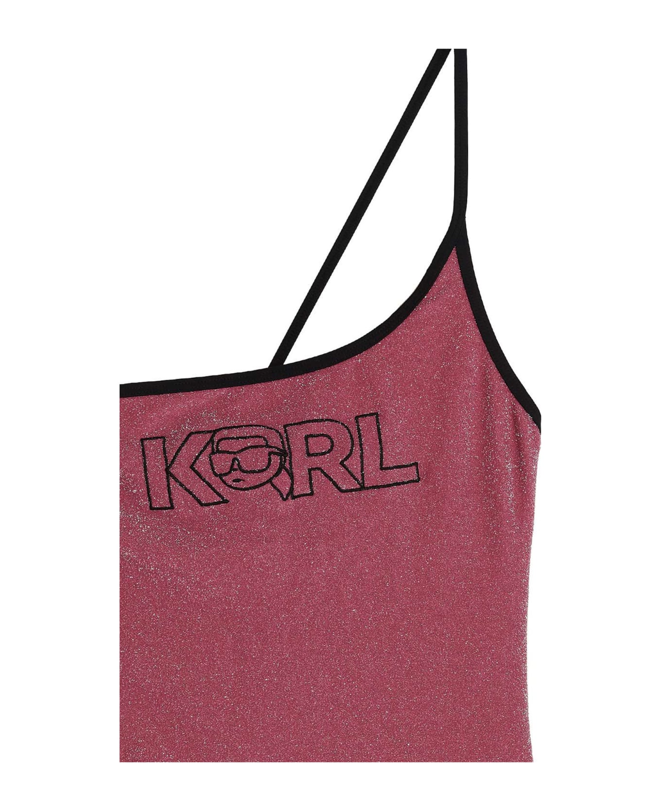 Karl Lagerfeld 'ikonik 2.0' One-piece Swimsuit - Fuchsia