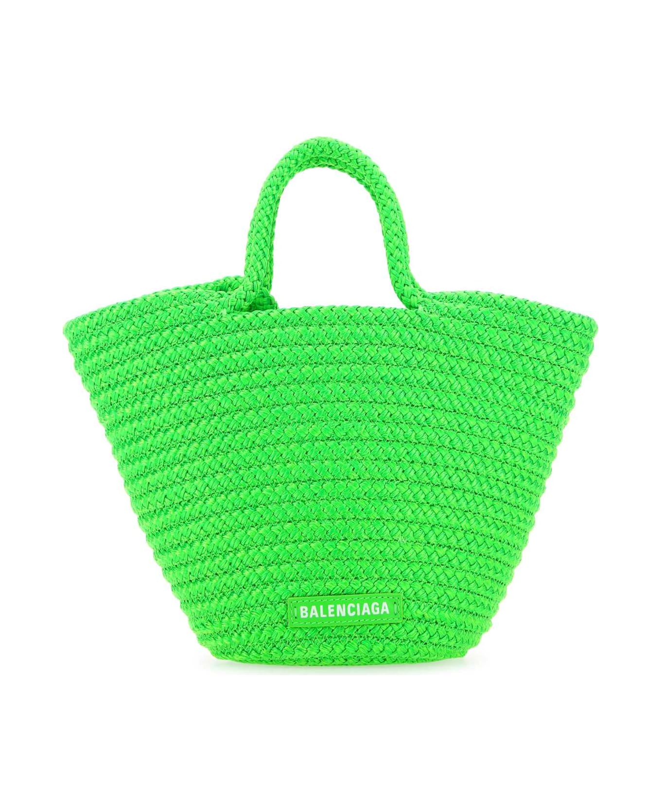 Balenciaga Fluo Green Rope Small Ibiza Handbag - 3890