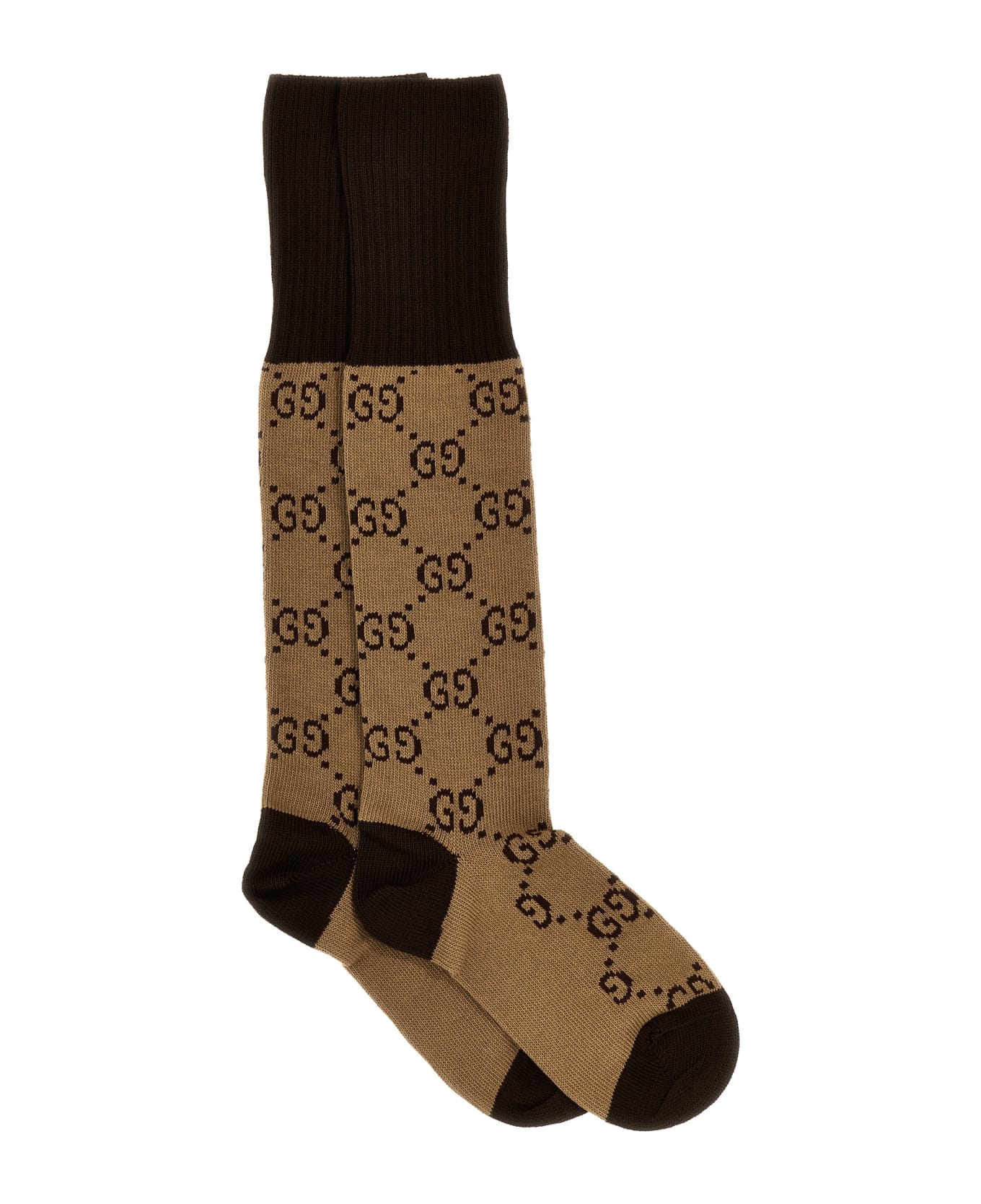 Gucci 'gg' Socks - Brown