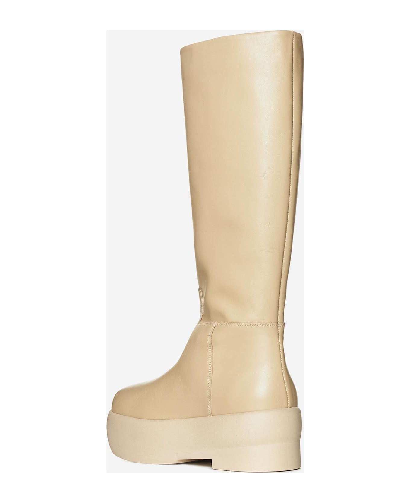 GIA BORGHINI Leather Boots - Beige