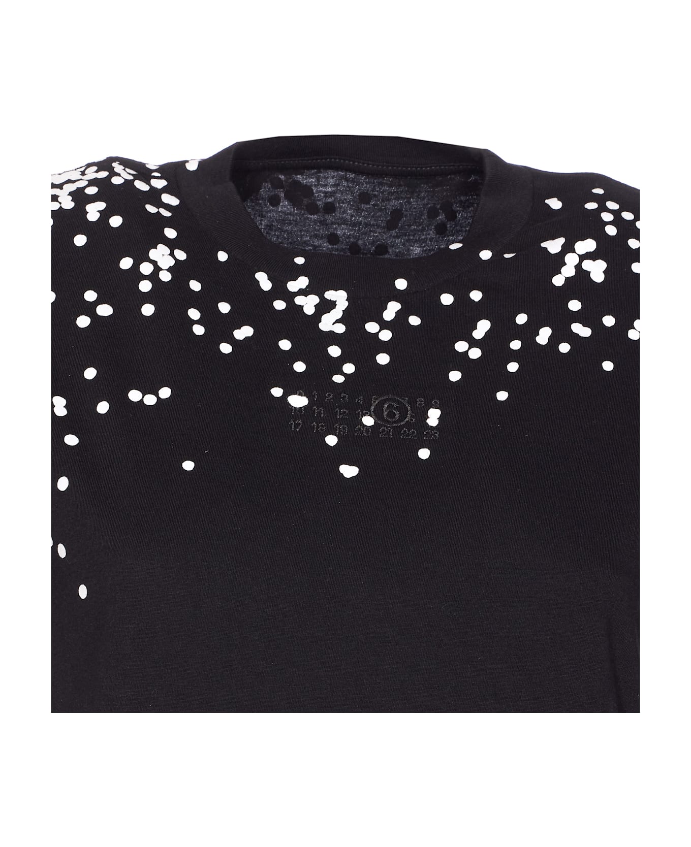 MM6 Maison Margiela Logo T-shirt - Black