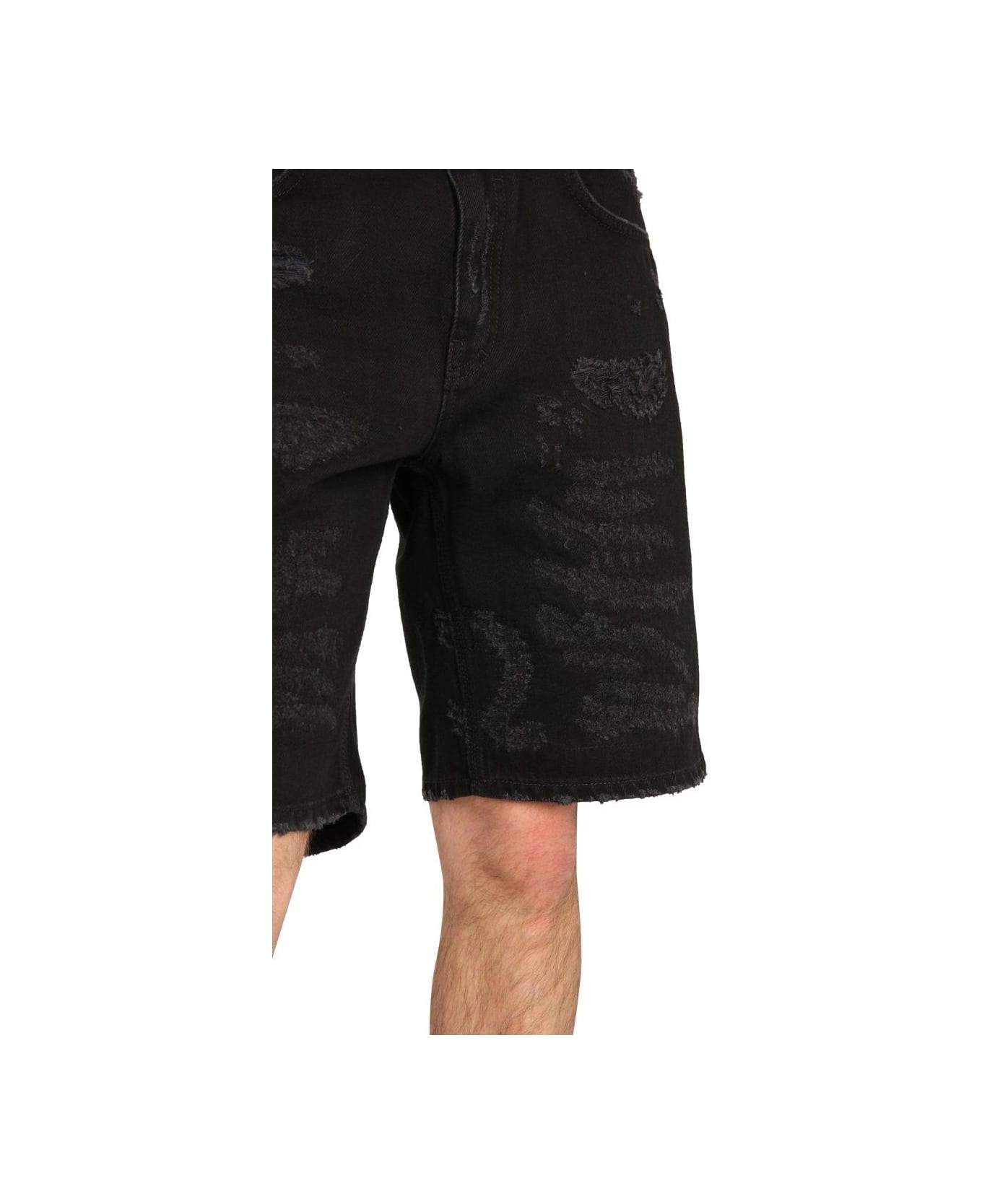 Givenchy Distressed Denim Shorts - BLACK ショートパンツ