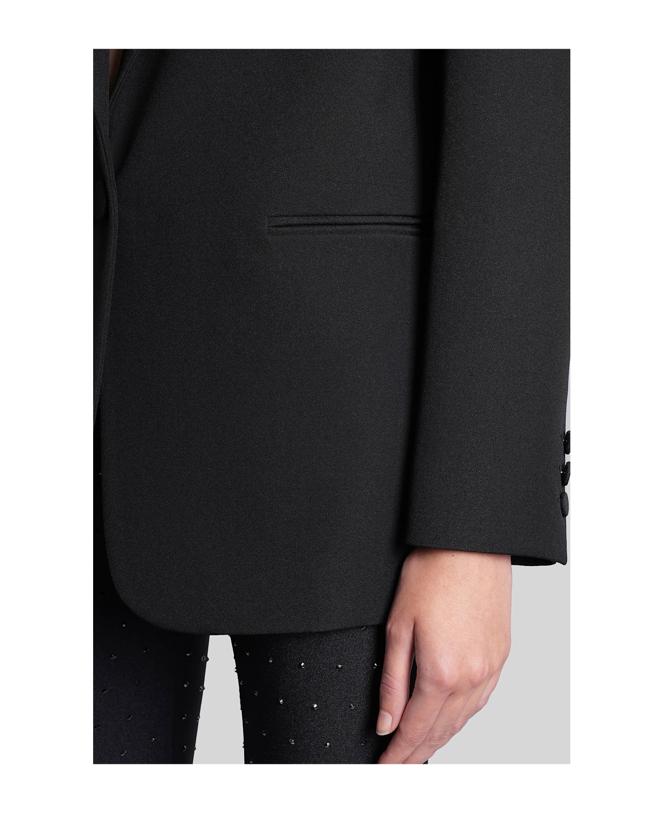 The Andamane Guia Blazer In Black Polyester - black