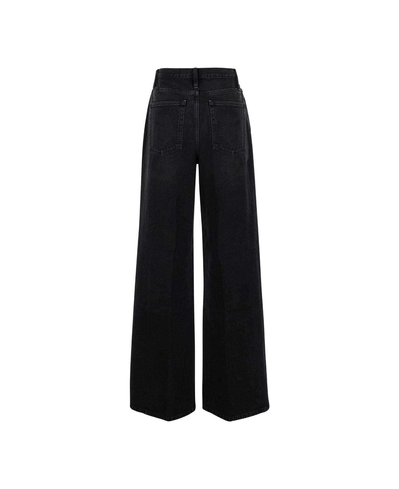 Frame Black Denim 'the 1978' Bootcut Jeans In Cotton Woman - Black デニム