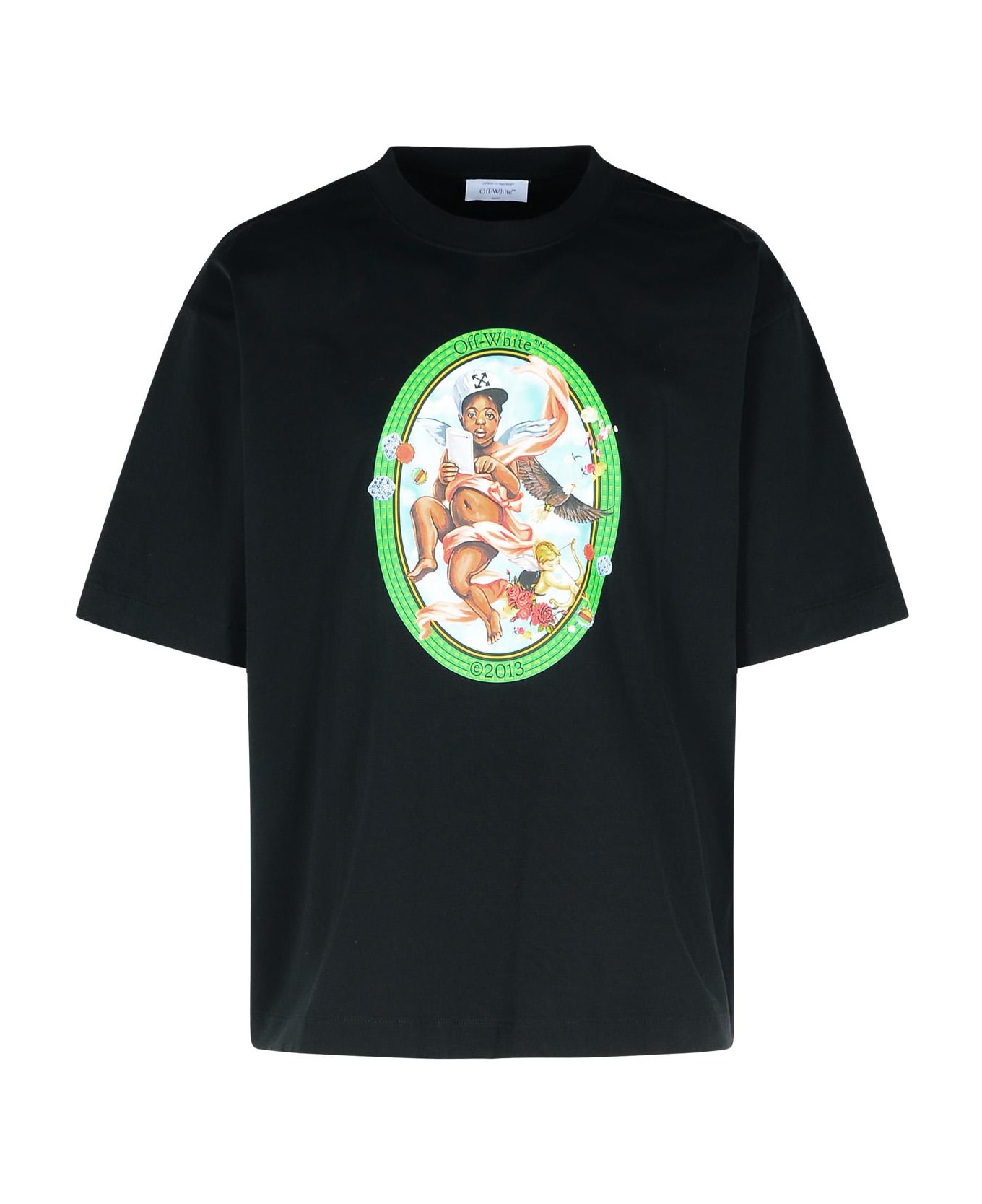 Off-White 'fresco Skate' Black Cotton T-shirt - Black シャツ