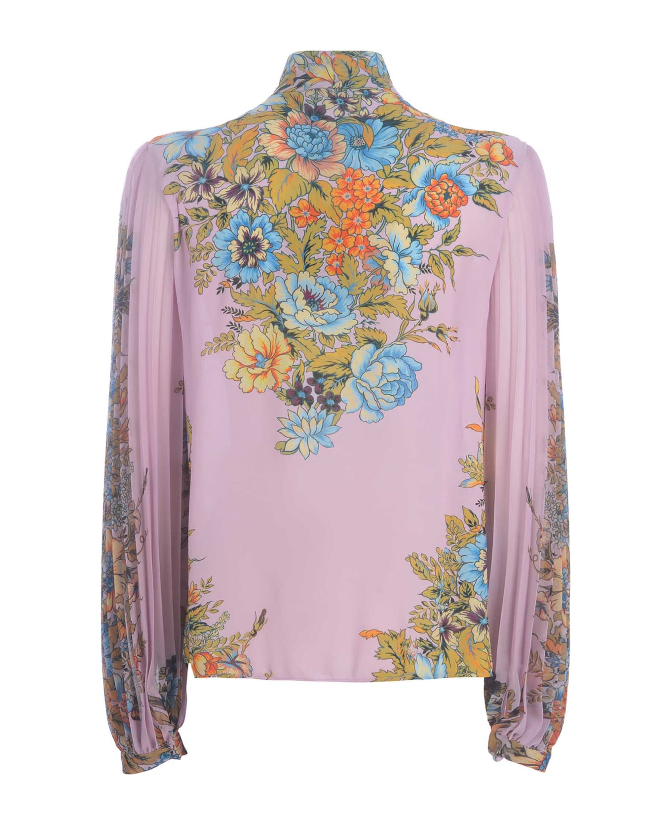 Etro Floral Print Silk Shirt - Pink