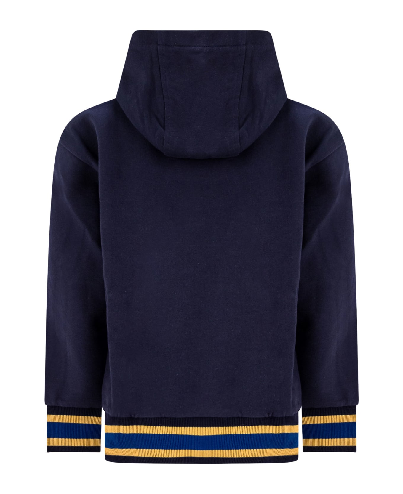 Young Versace Sweatshirt With Hood - Navy Oro Blu ニットウェア＆スウェットシャツ