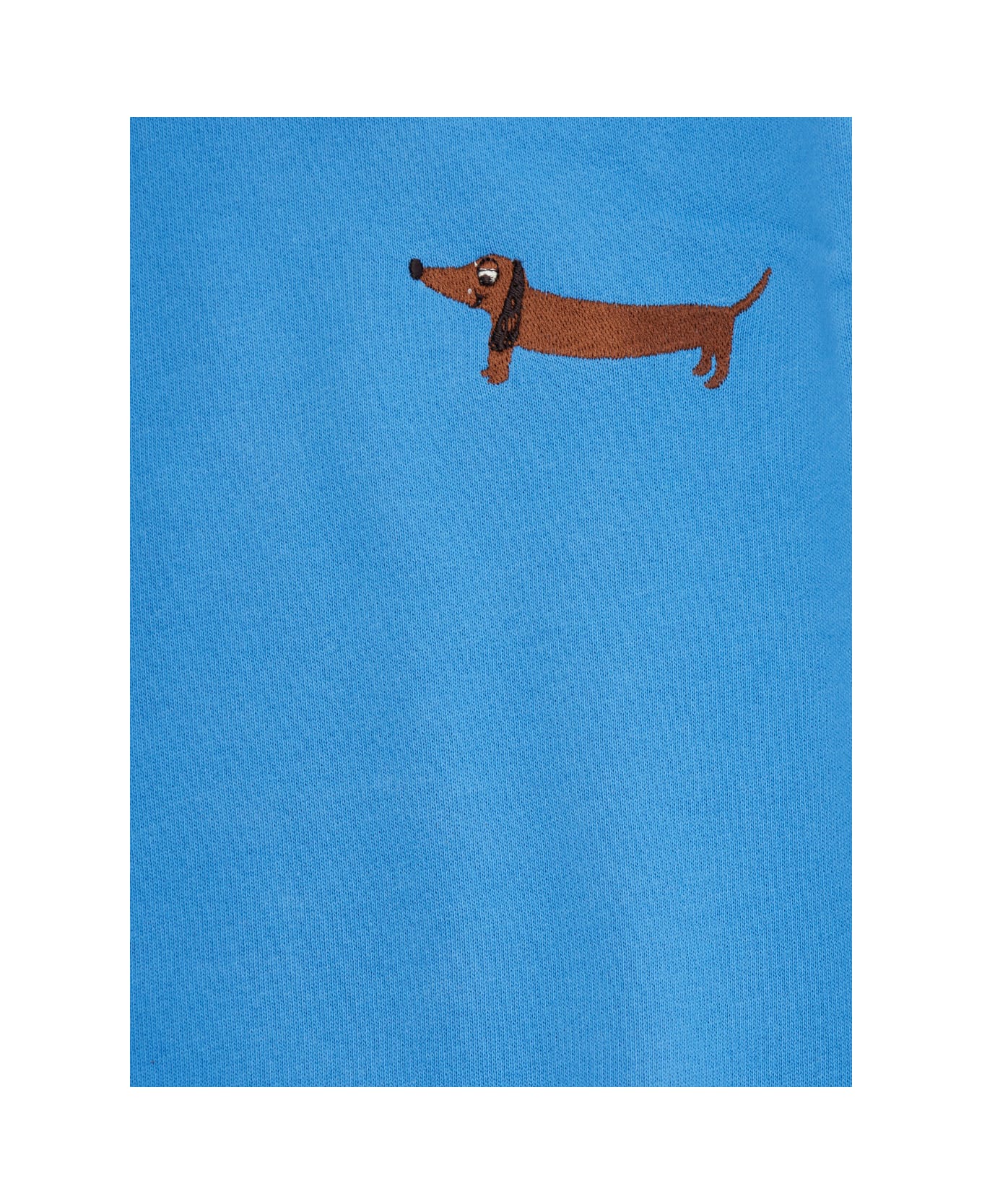 Mini Rodini Light Blue Crewneck Sweatshirt With Print On The Front In Cotton Baby - Light blue