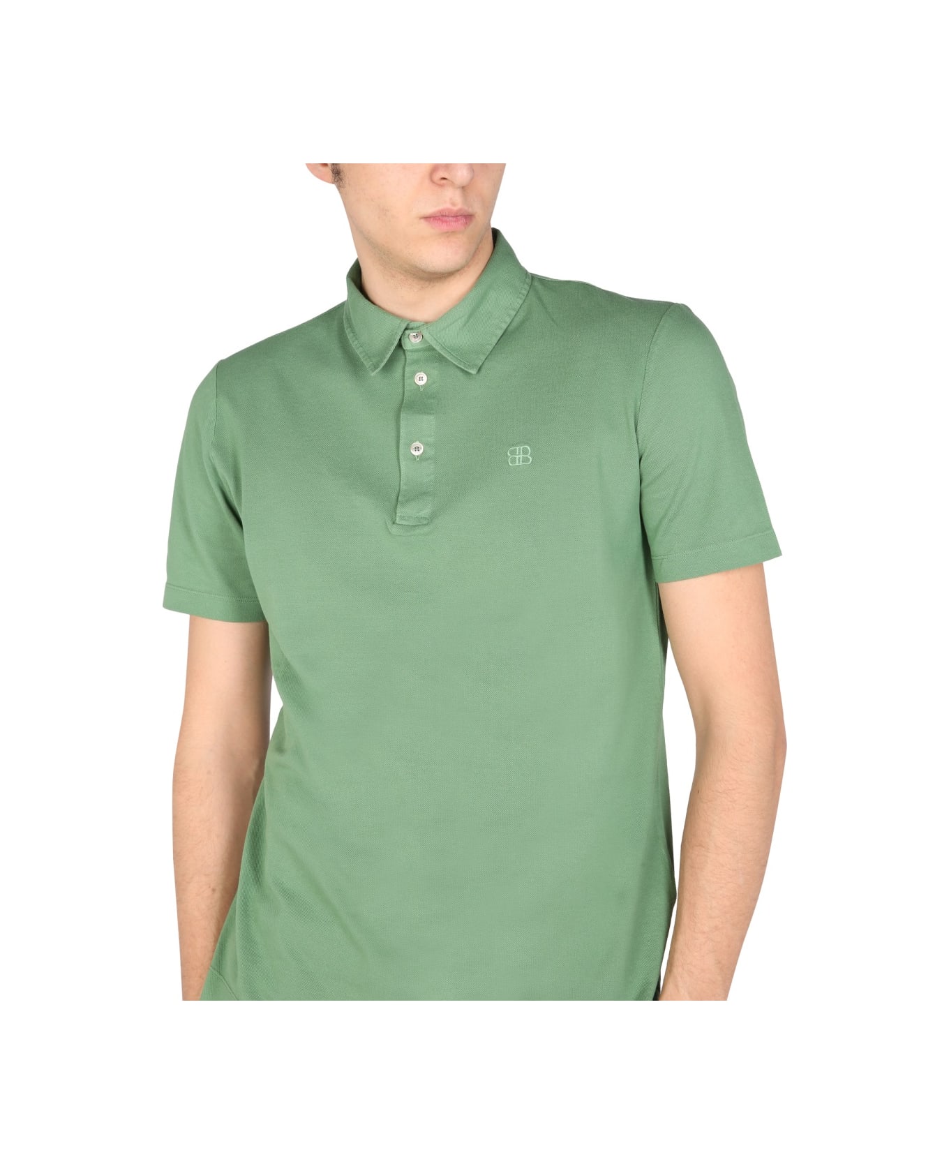 Ballantyne Polo With Logo Embroidery - GREEN ポロシャツ
