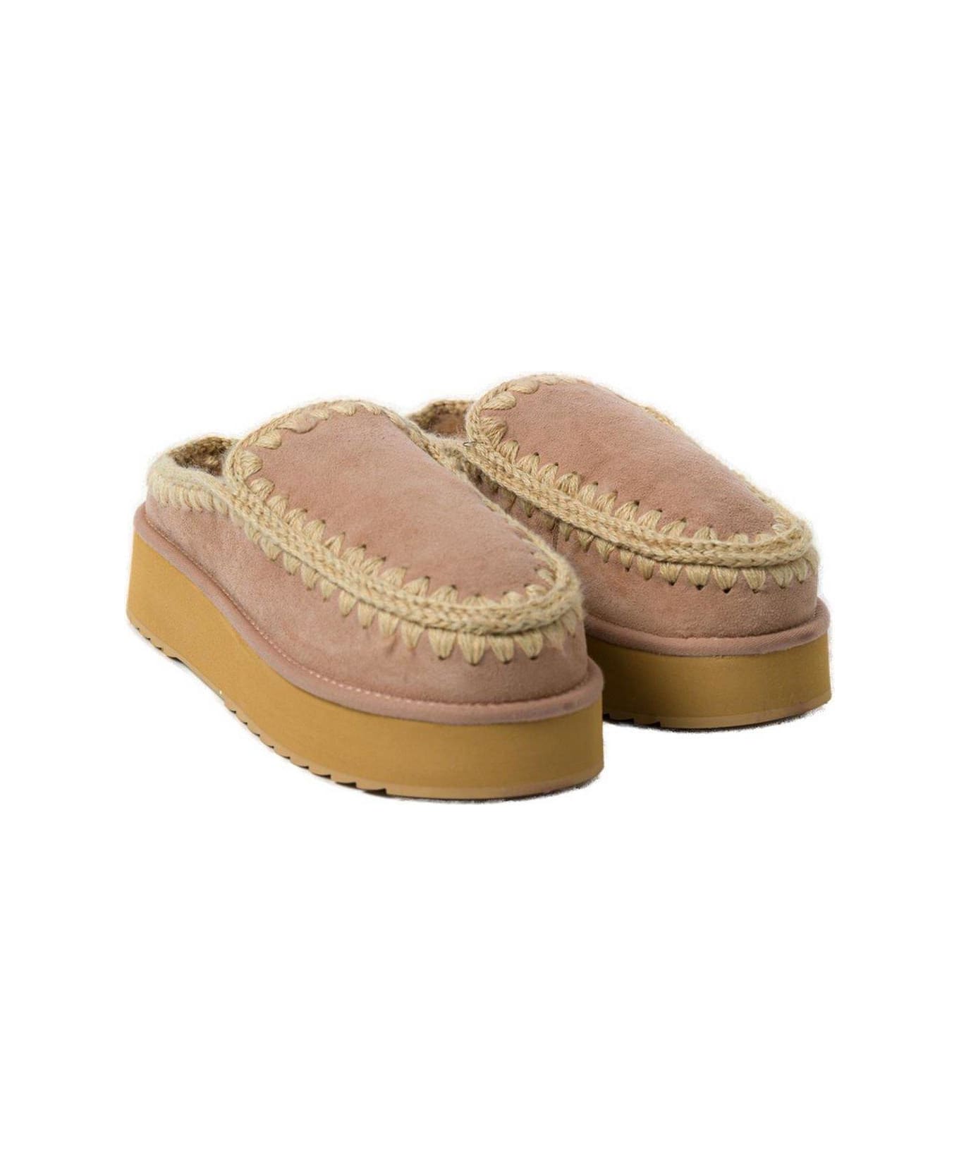 Mou Eskimo Platform Clogs - Camel