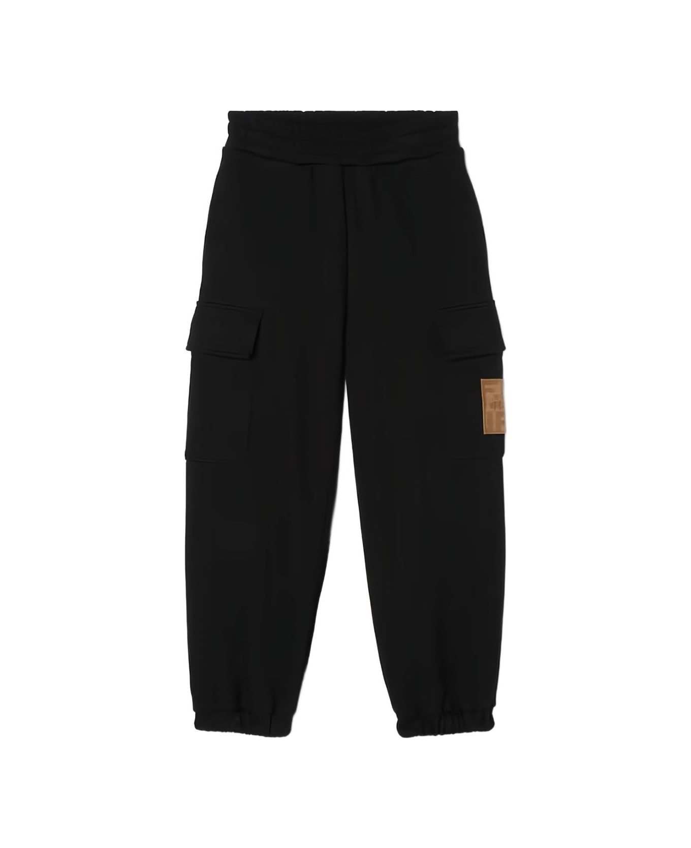 Fendi Kids Black Fleece Jogging Pants - Black ボトムス