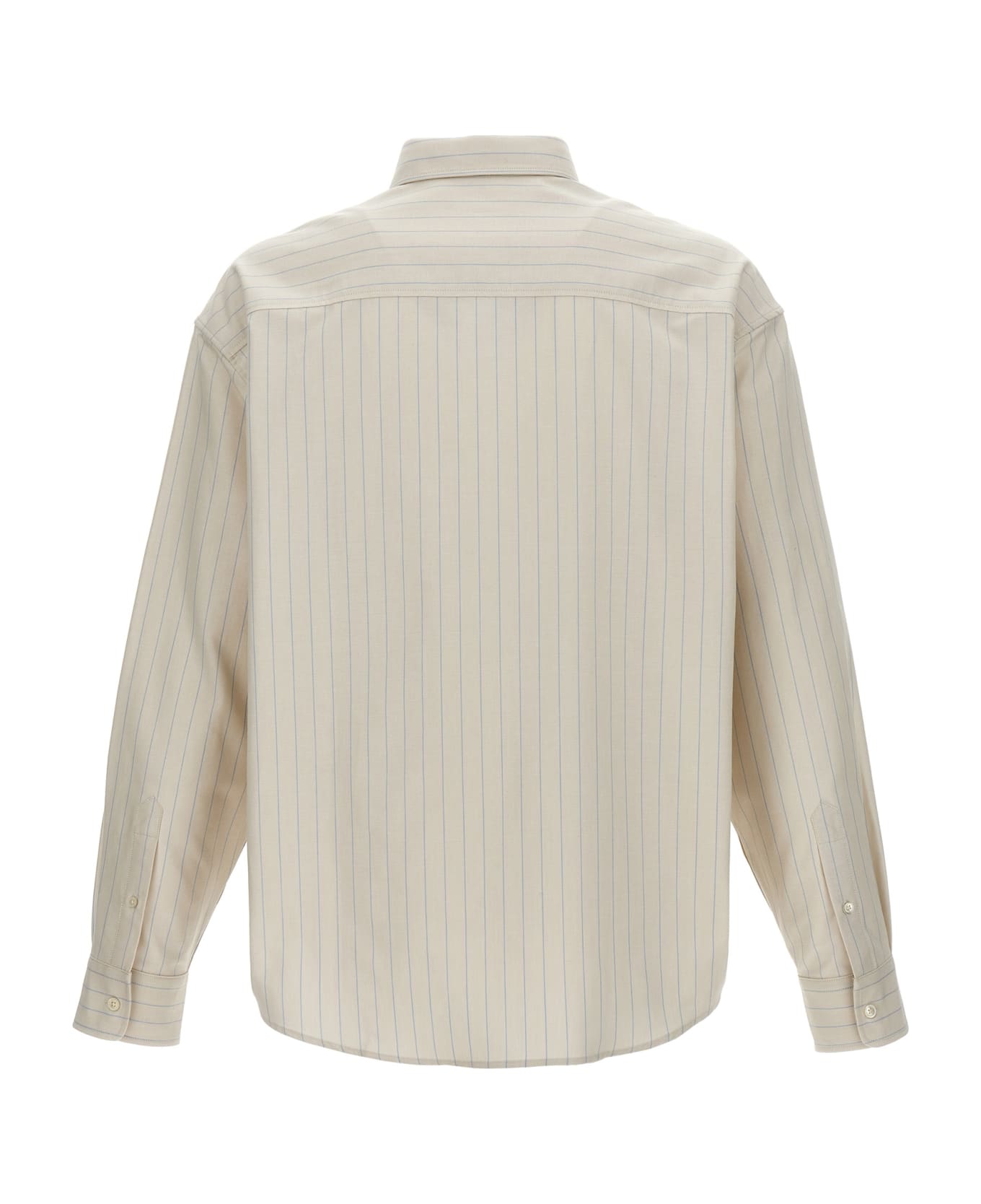 Ami Alexandre Mattiussi Logo Embroidery Striped Shirt - IVORY シャツ