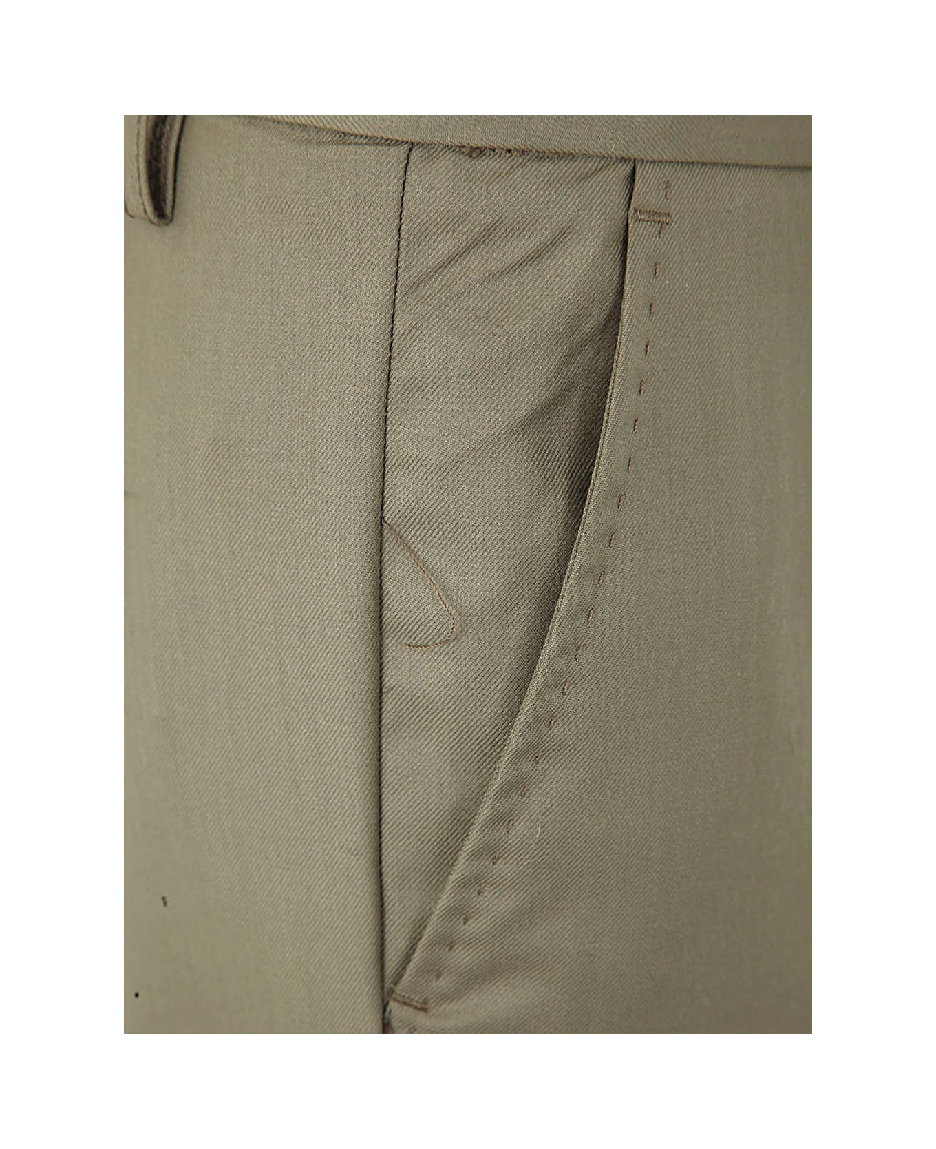 Etro Flat Front Trouser - Khaki