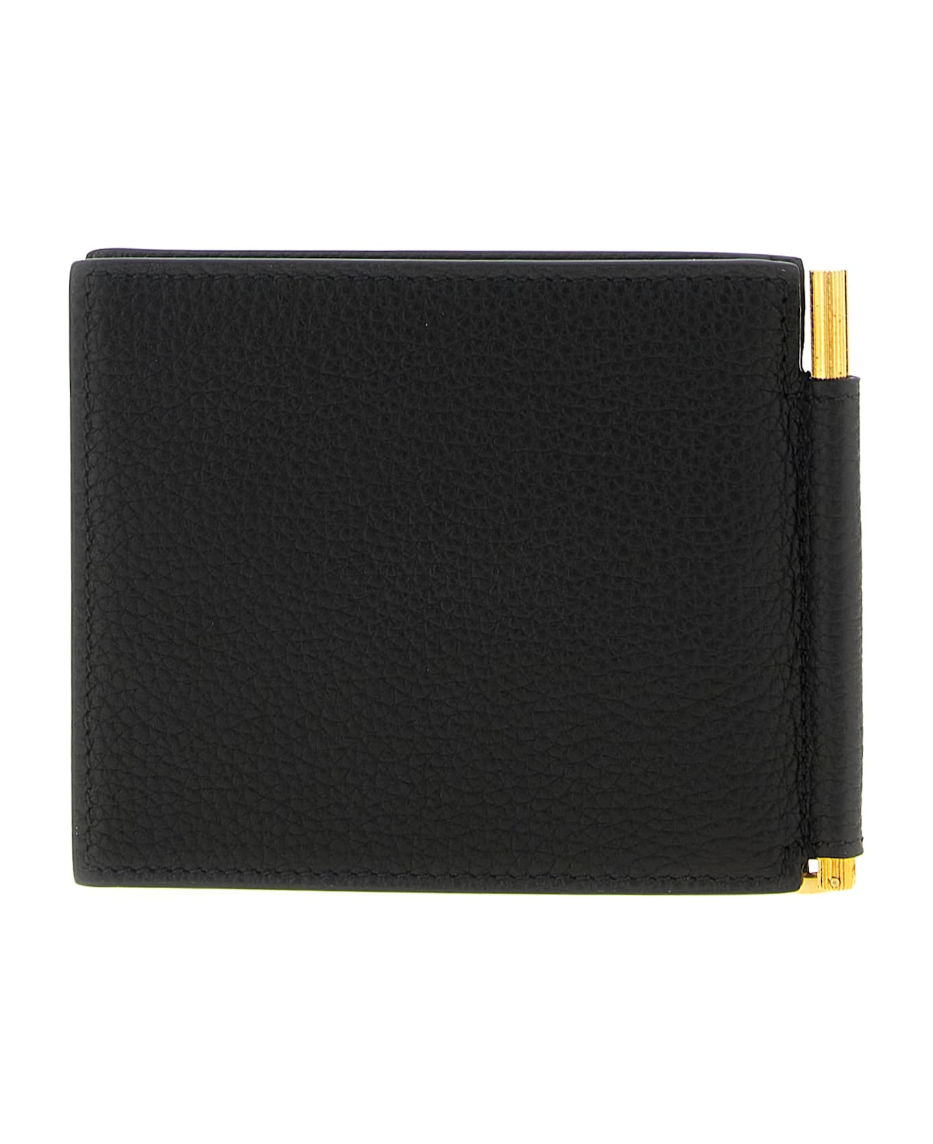 Tom Ford Hammered Leather Card Holder - Black  