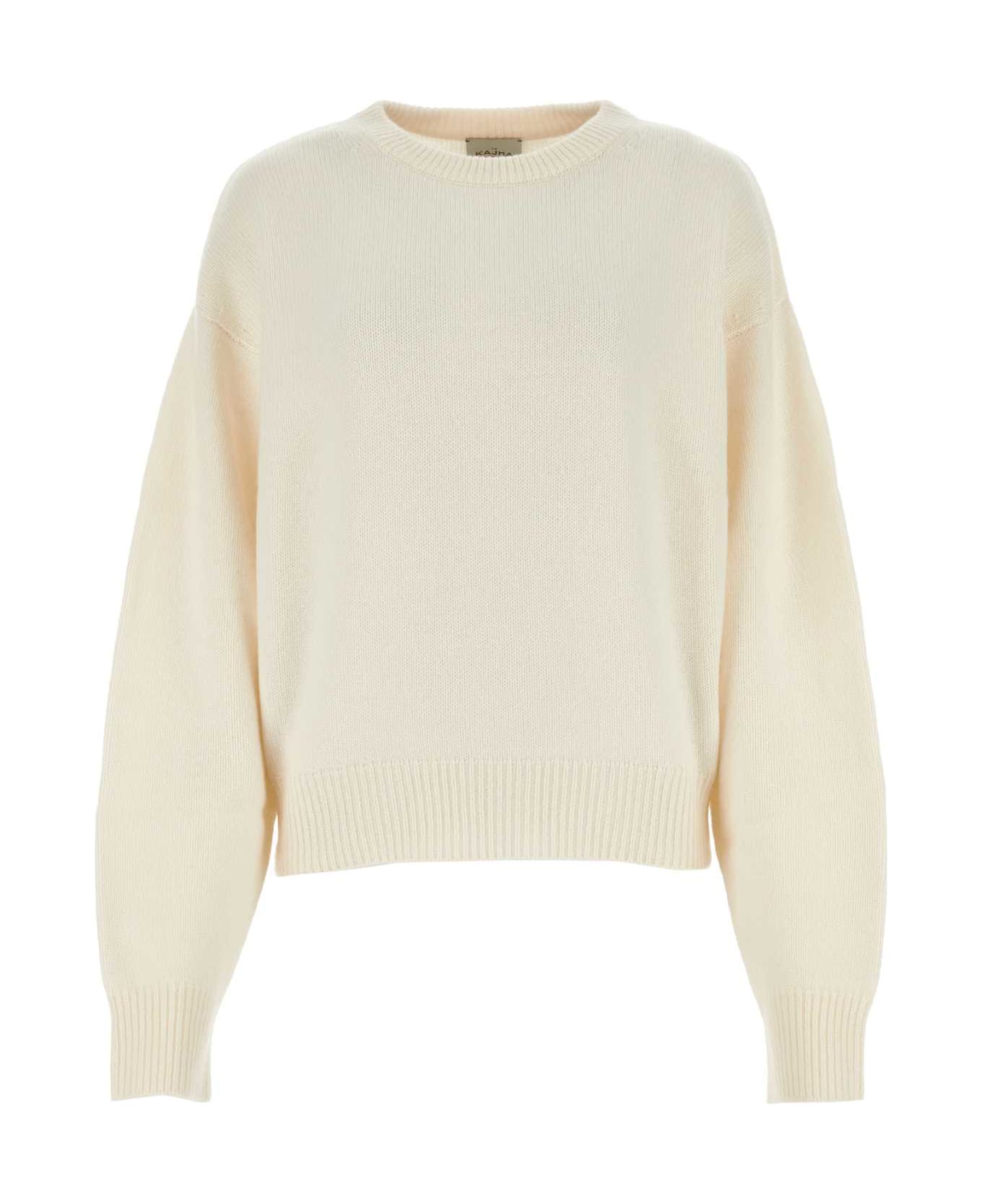 Le Kasha Ivory Cashmere Sweater - LIGHTBEIGE