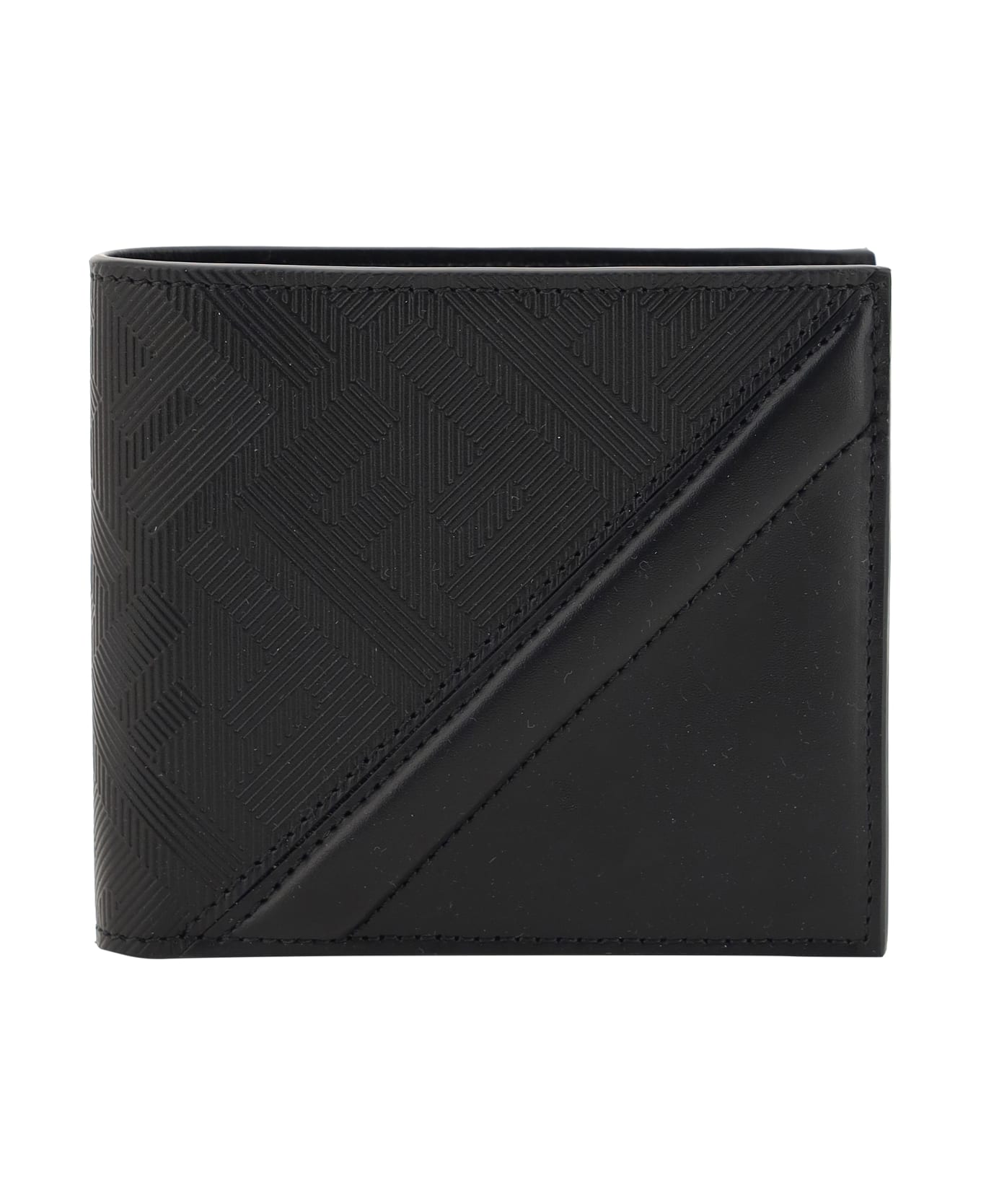 Fendi Shadow Diagonal Wallet - Nero/palladio 財布