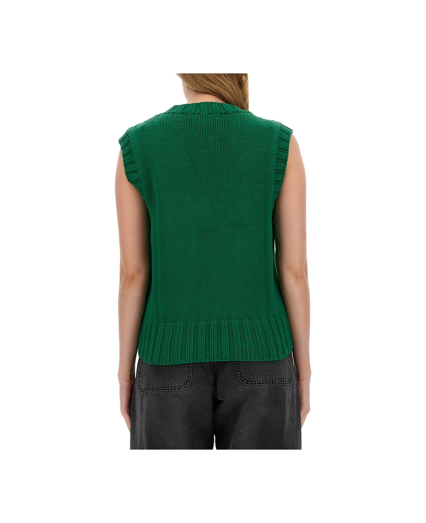YMC Knitted Vest - GREEN ベスト