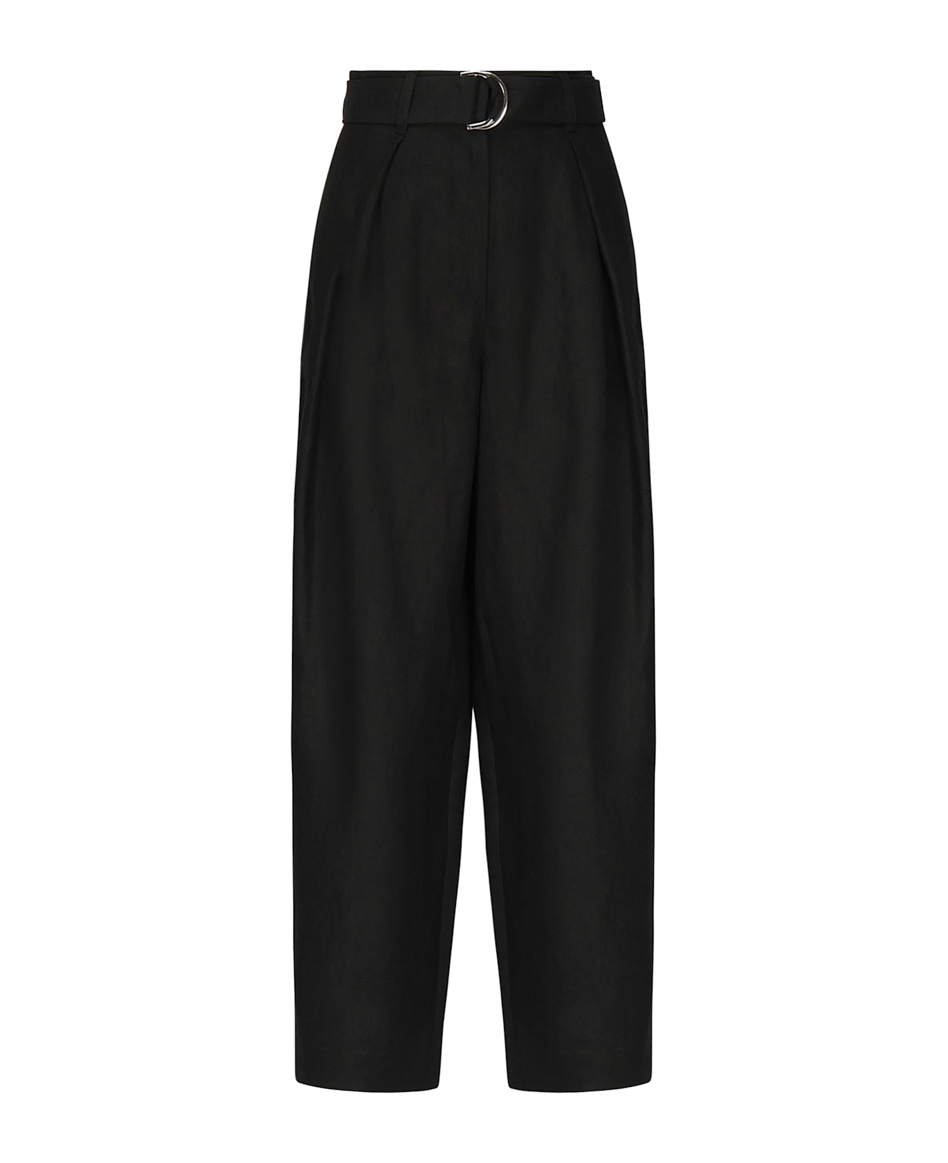 
S Max Mara Wide Jane Linen Trousers - Black