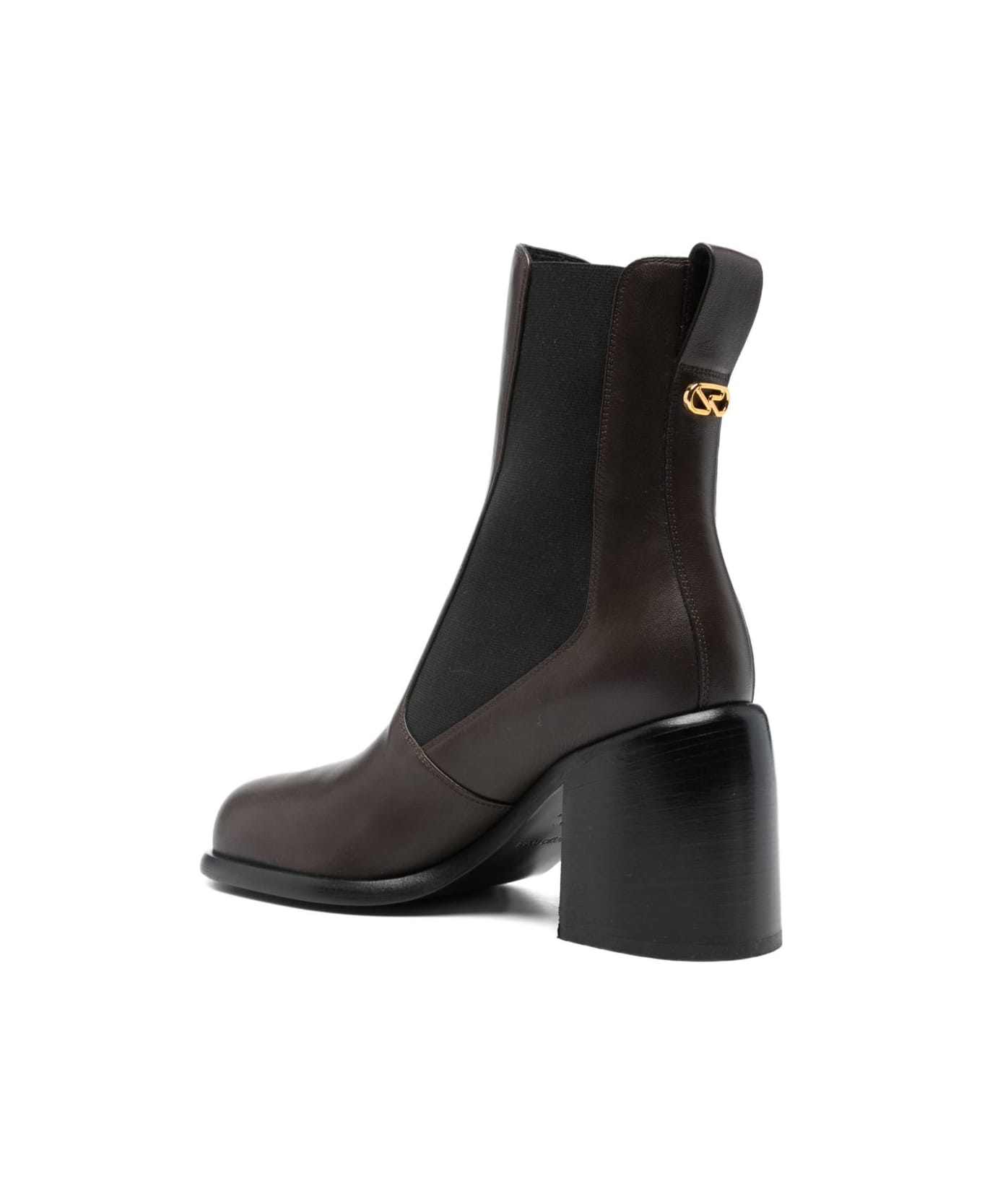 Sergio Rossi Leather Heel Boots - Brown