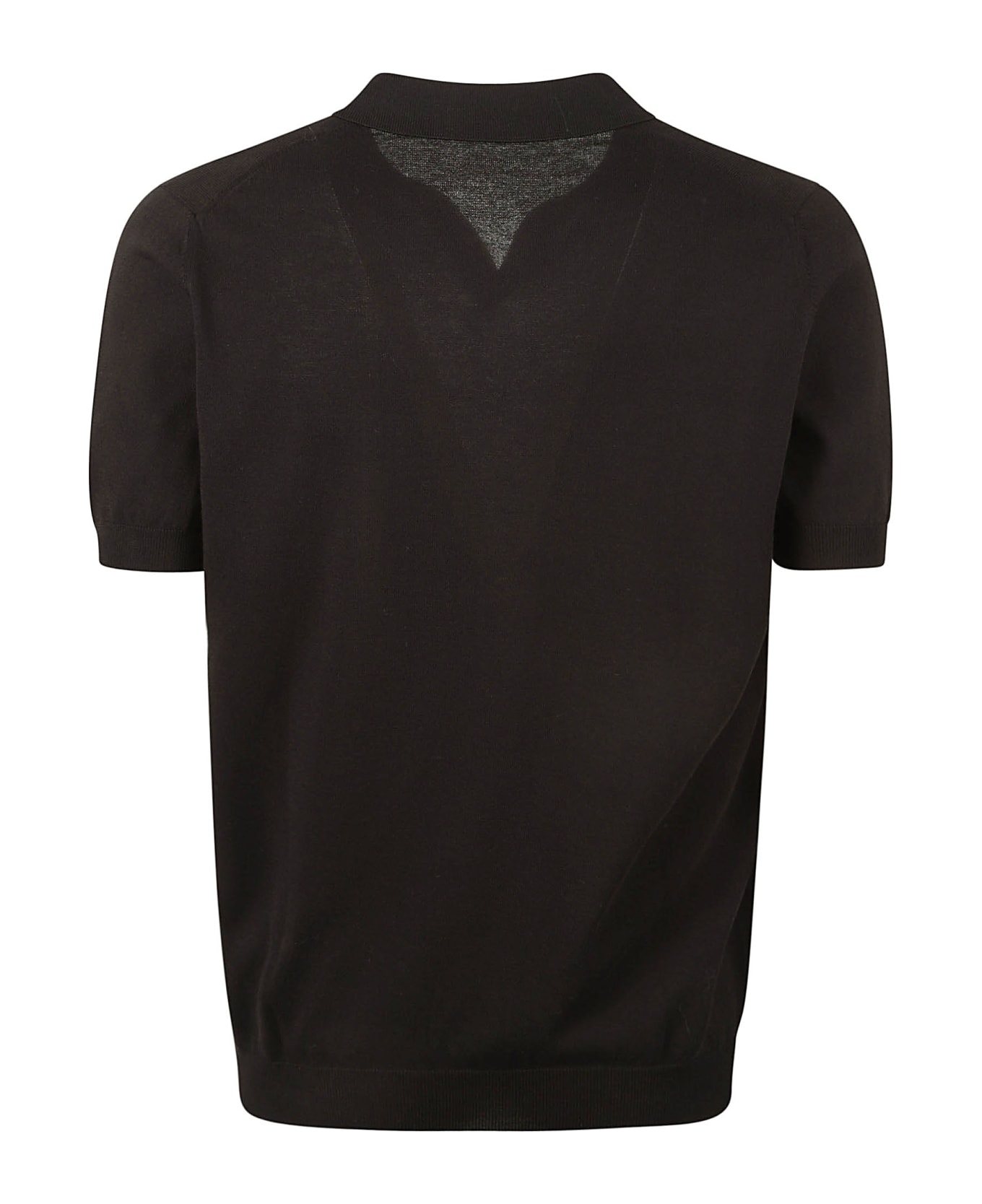 Tagliatore Button-less Placket Polo Shirt - Black