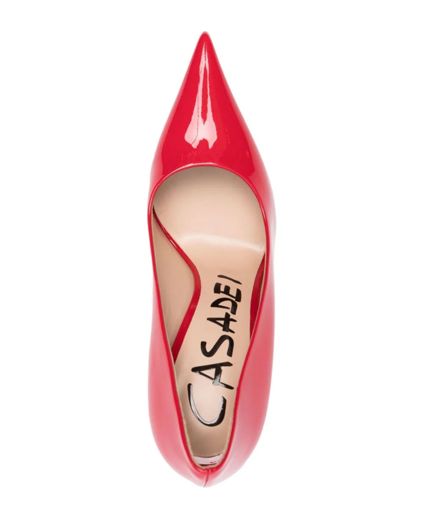 Casadei Bright Red Calf Leather Pumps - Red ハイヒール