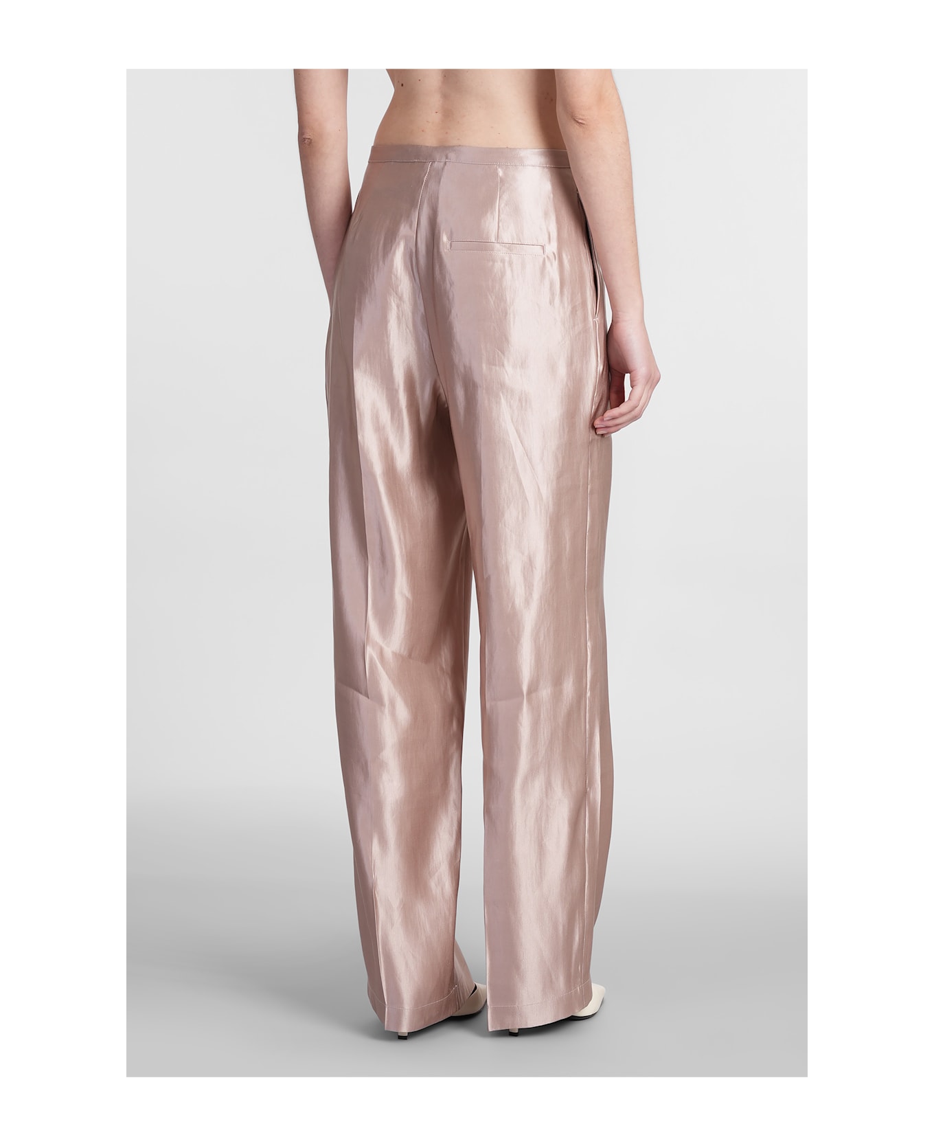 Loulou Studio Sally Pants In Rose-pink Linen - rose-pink