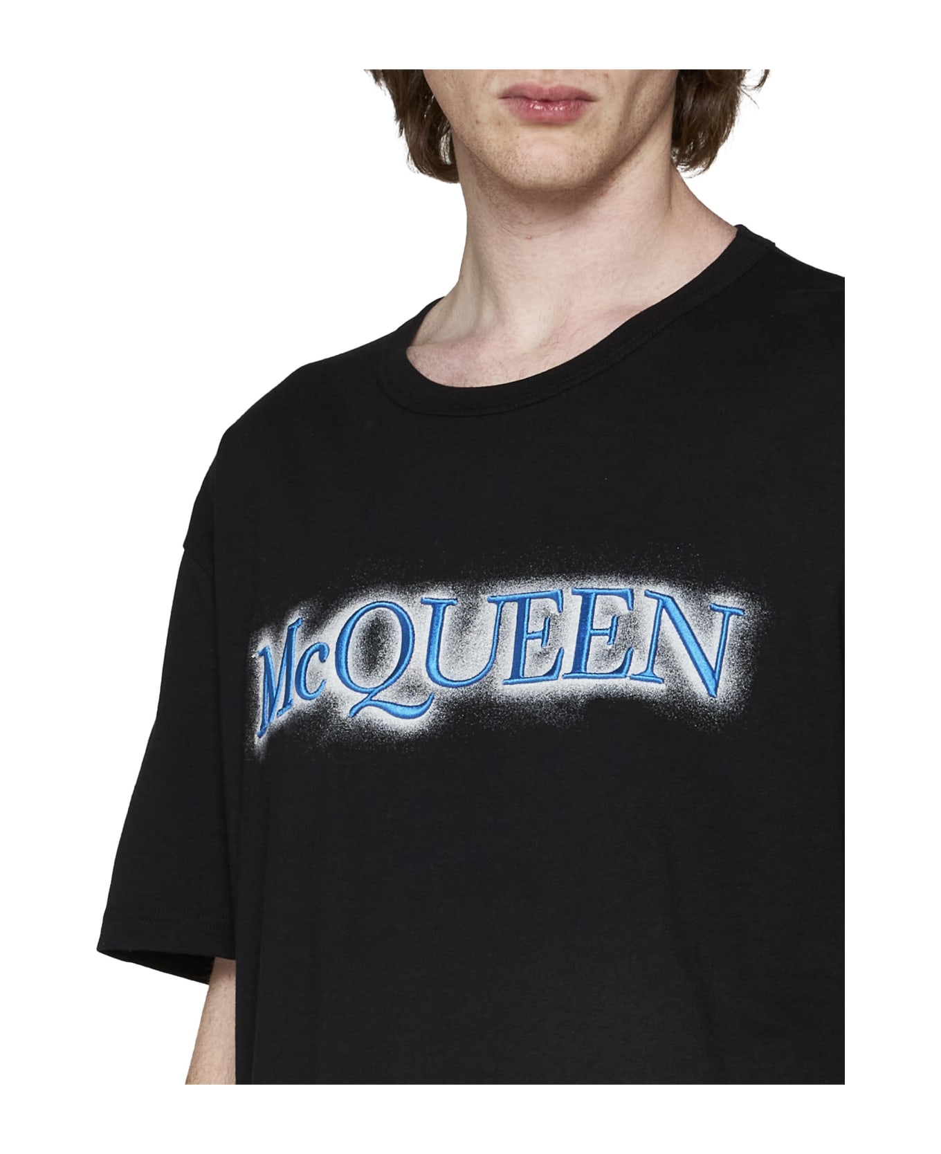 Alexander McQueen Logo Embroidery T-shirt - Black