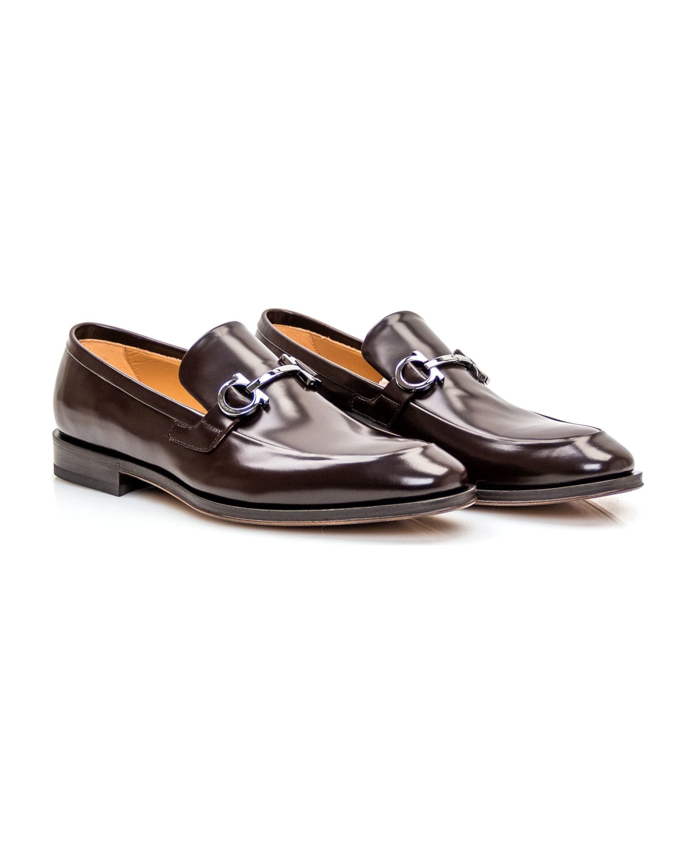 Ferragamo Loafer With Hook Ornament - HICKORY ローファー＆デッキシューズ