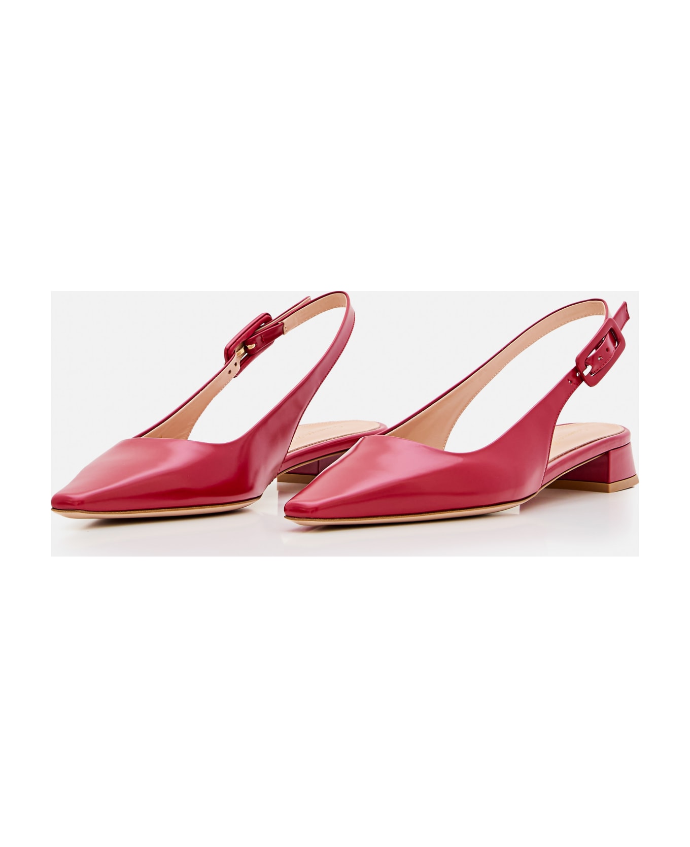 Gianvito Rossi Tokio Leather Sling-back - Red