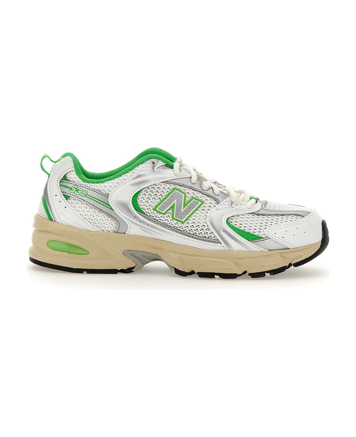 New Balance "mr530" Sneakers - WHITE/GREEN