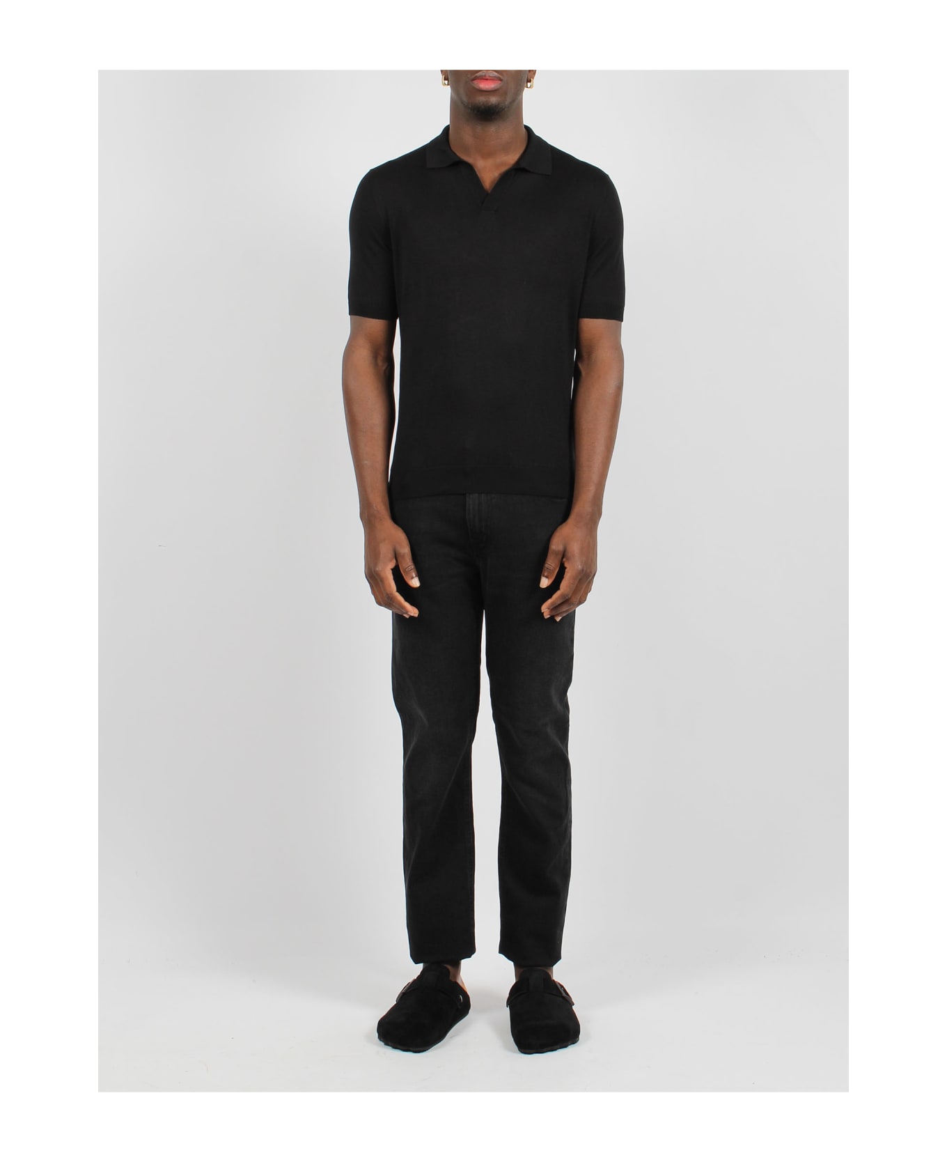 Haikure Cleveland Zip Soft Black Denim Jeans - Black