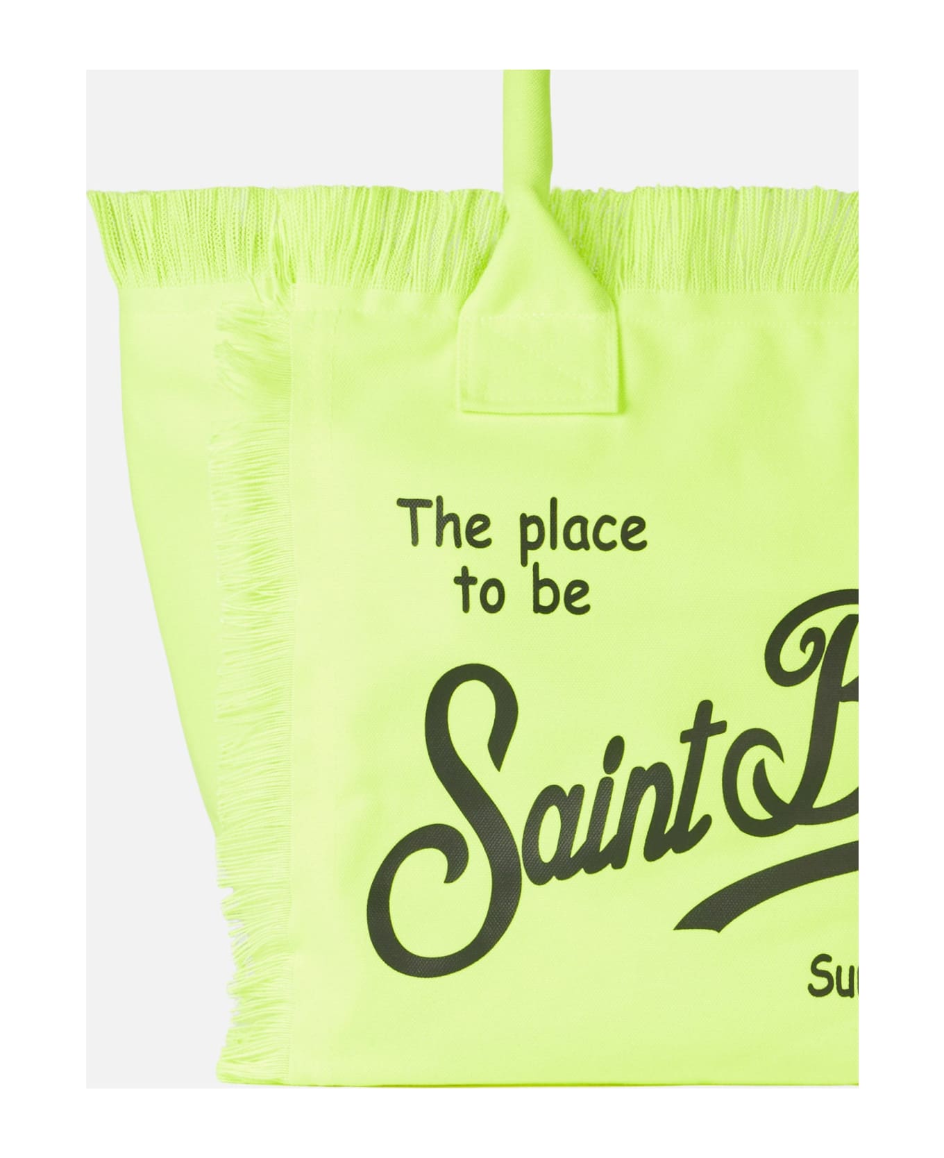 MC2 Saint Barth Vanity Fluo Yellow Canvas Shoulder Bag - YELLOW