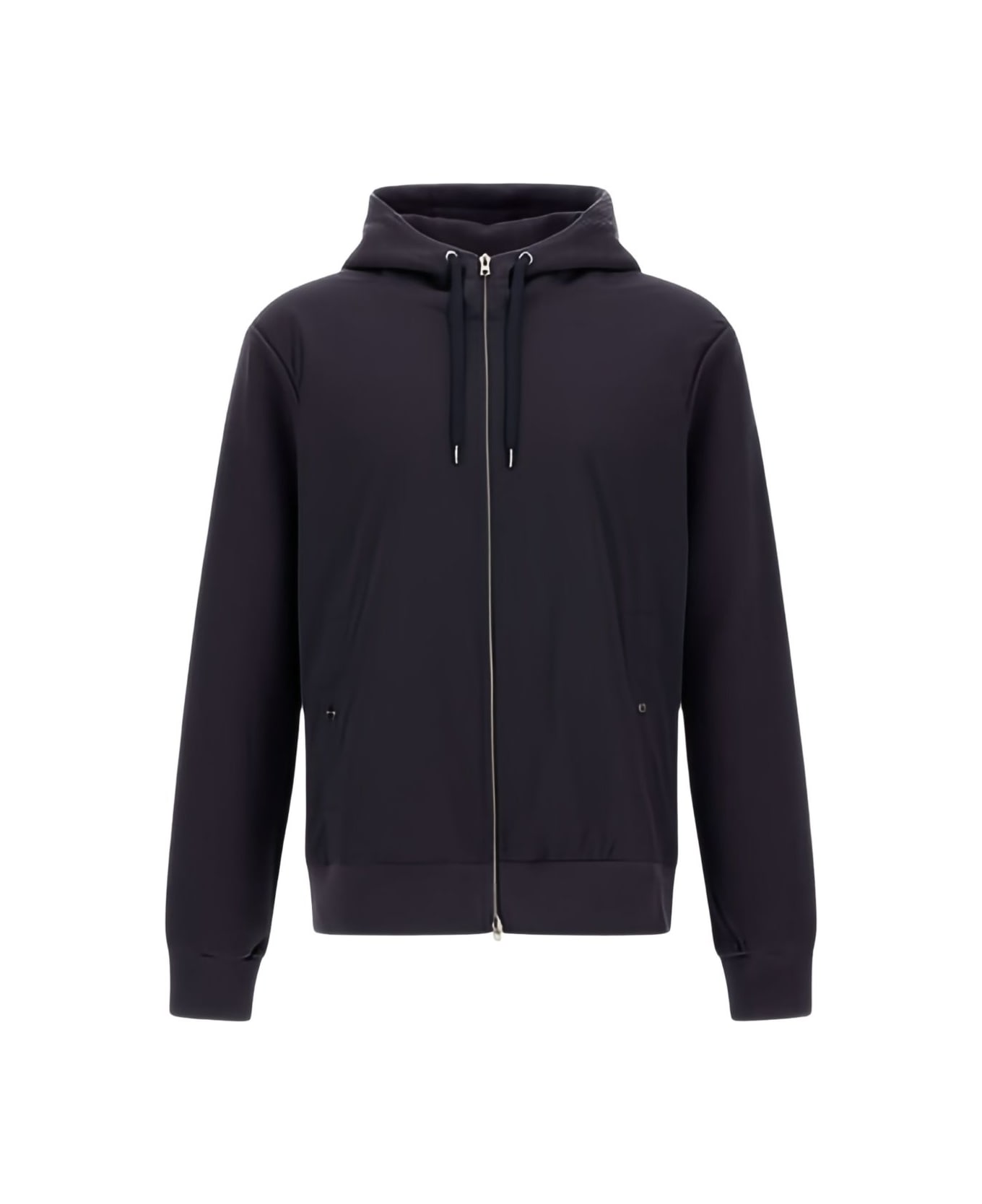 Herno Navy Blue Ribbed Sweatshirt - Blue