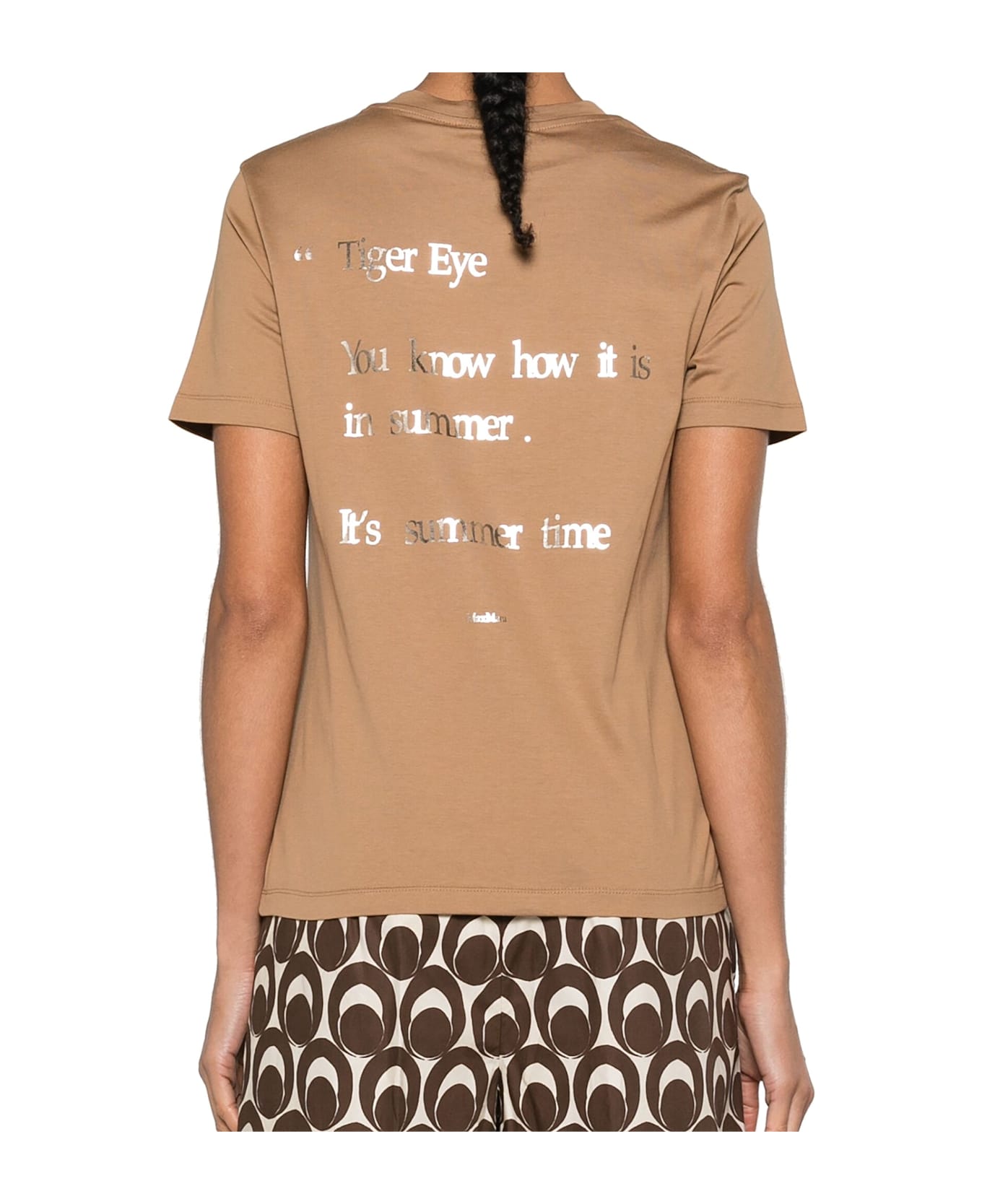 
S Max Mara 
s Orlanda Cotton T-shirt - Brown
