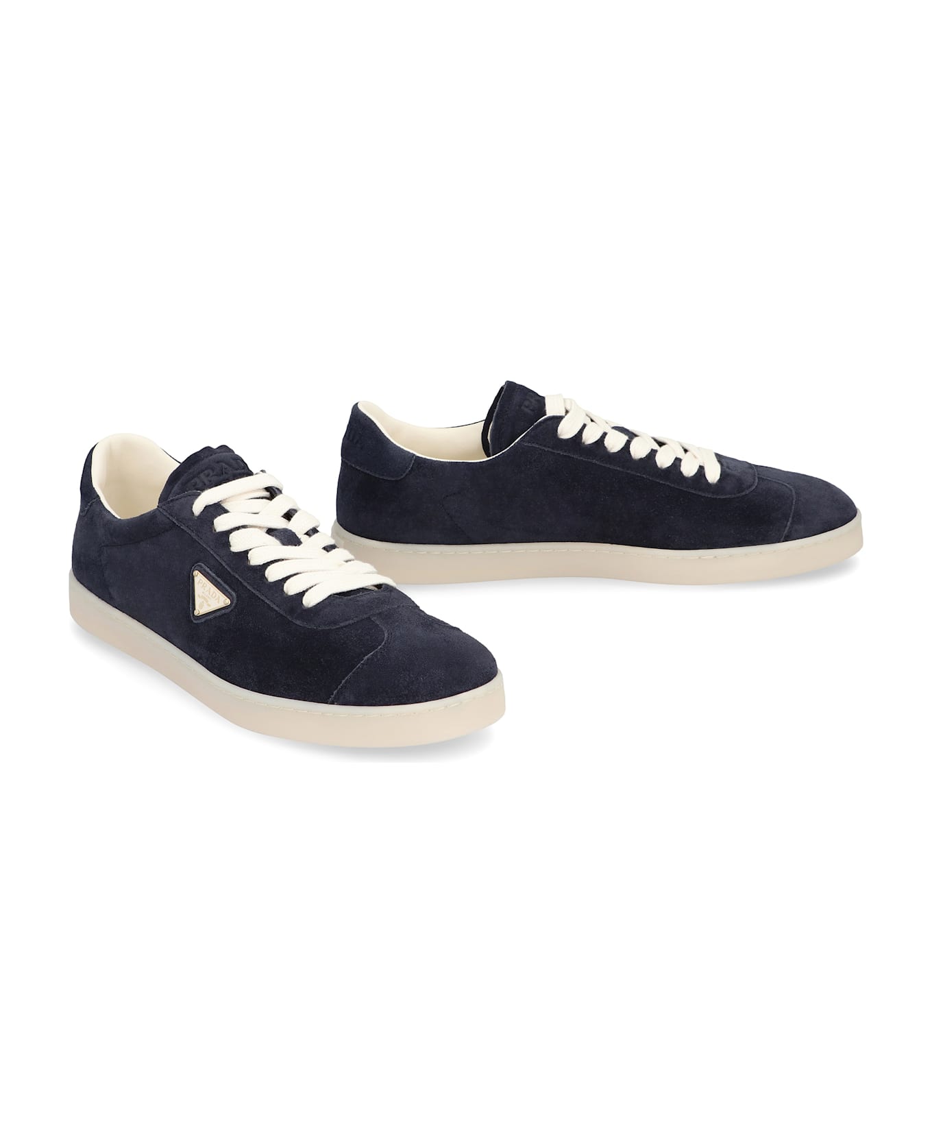 Prada Lane Suede Sneakers - blue