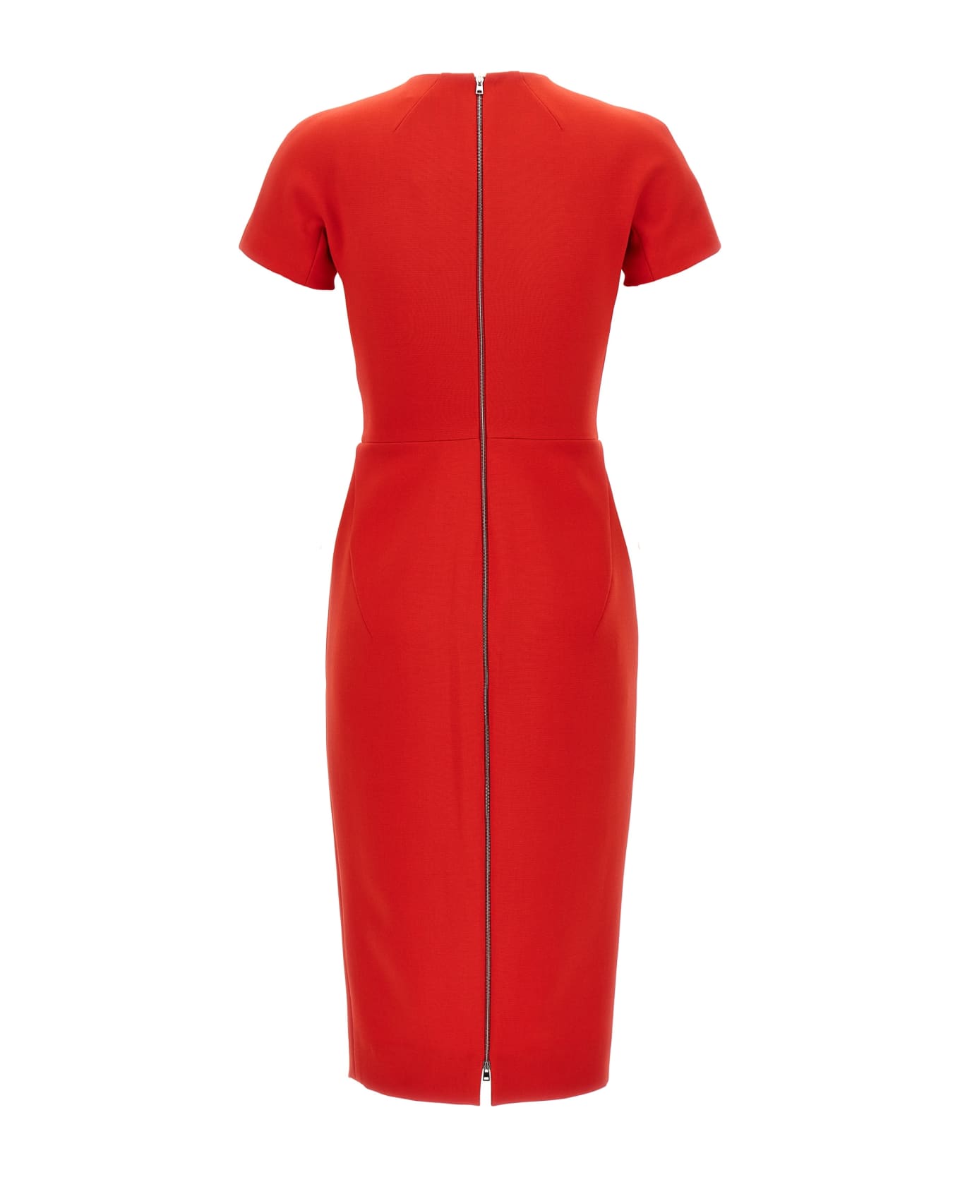 Victoria Beckham 'fitted T-shirt' Dress - Red
