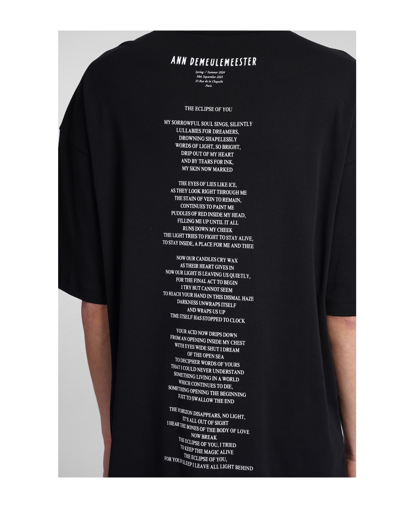 Ann Demeulemeester T-shirt In Black Cotton - black シャツ