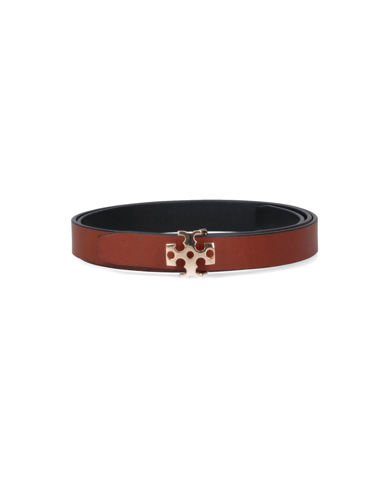 Tory Burch Logo Reversible Belt - Black  